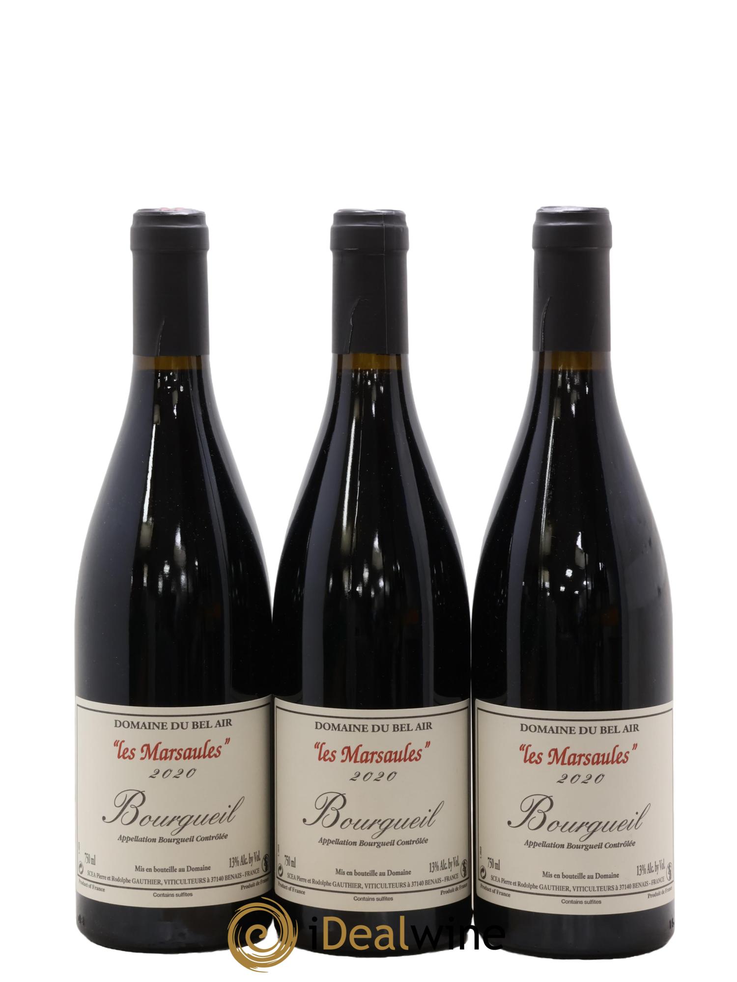 Bourgueil Marsaules Domaine du Bel Air 2020 - Lot de 3 bouteilles - 0