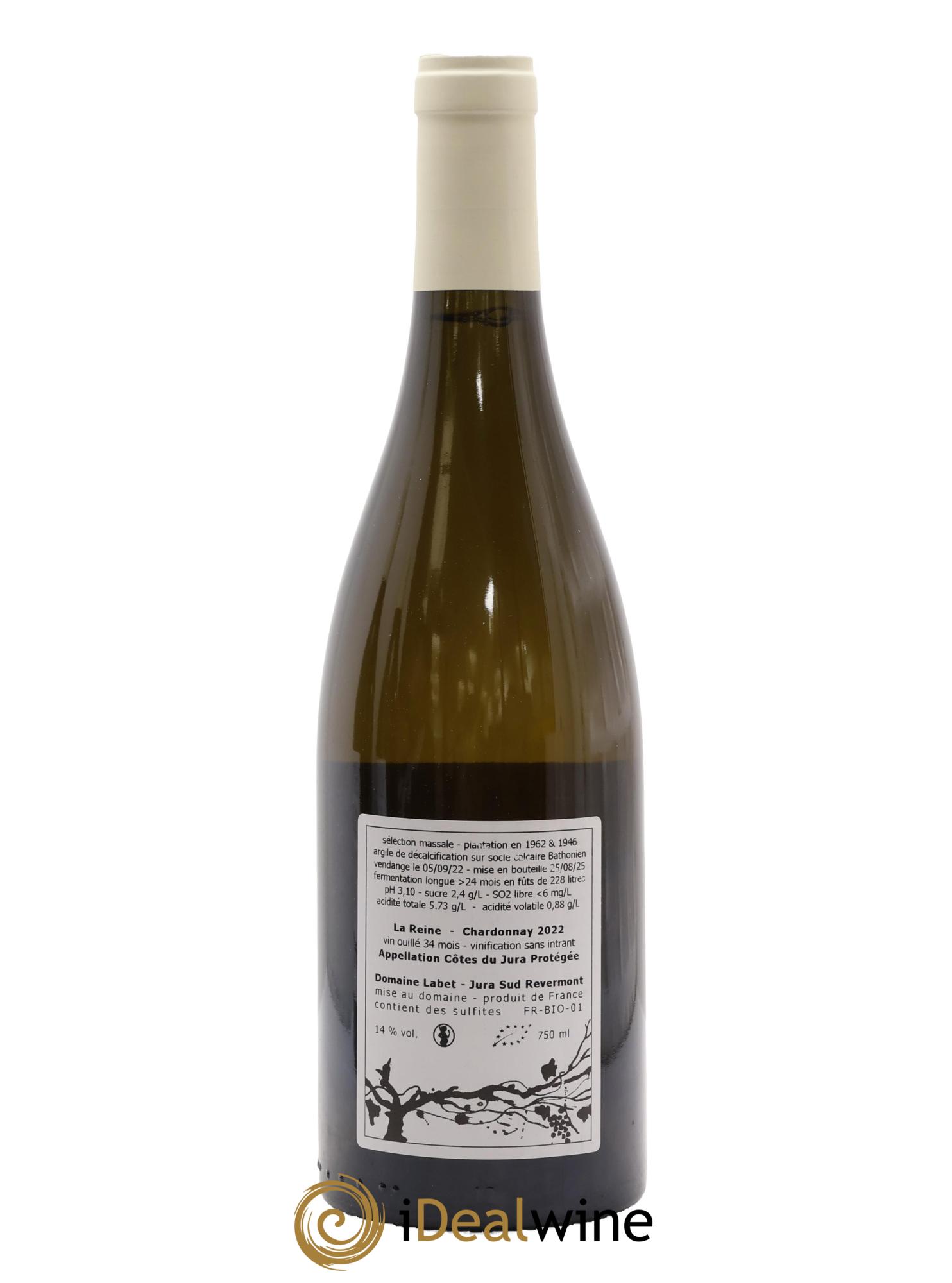 Côtes du Jura Chardonnay La Reine Romain - Julien  - Charline Labet 2022 - Lot of 1 bottle - 1