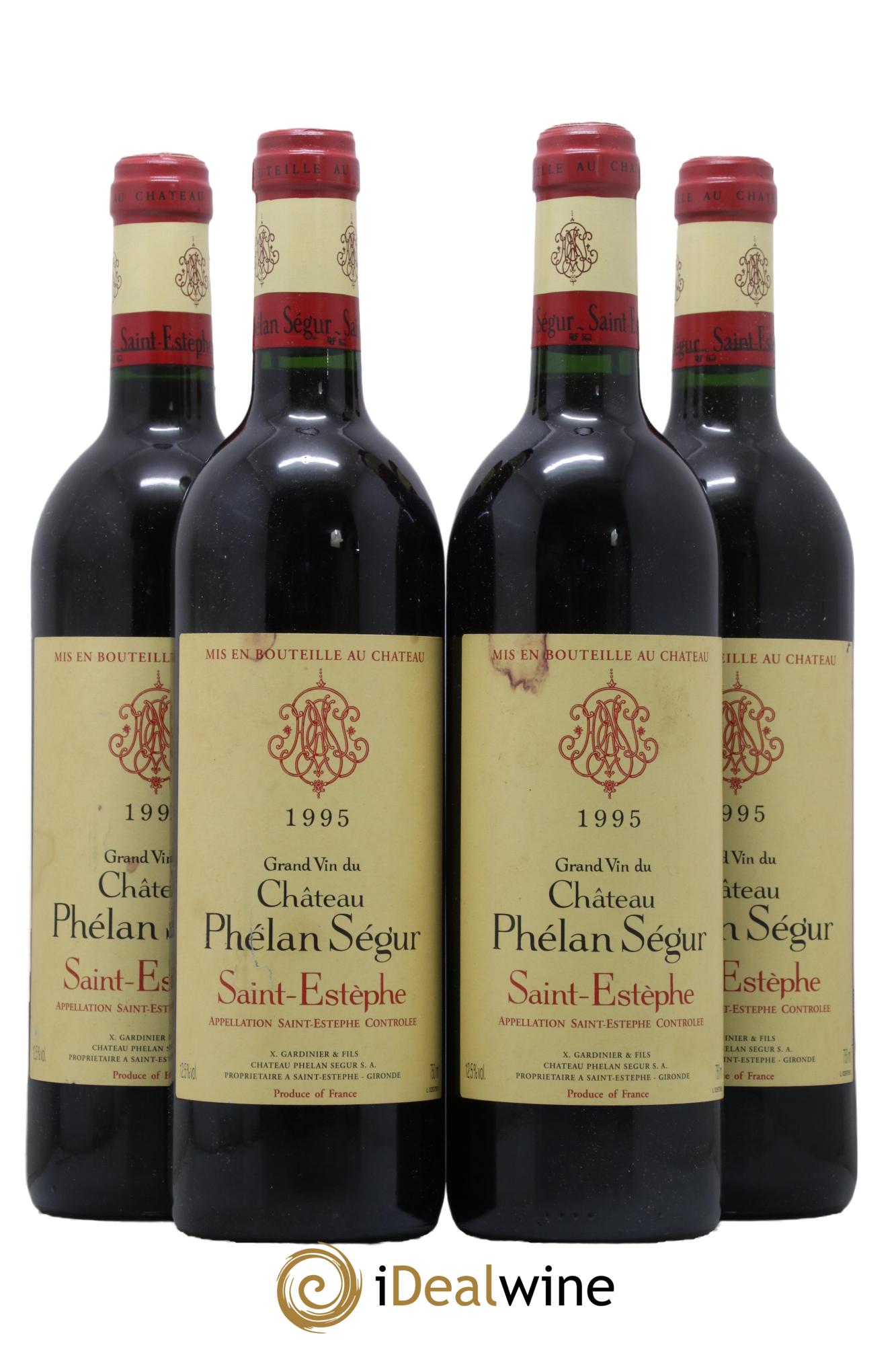 Château Phélan Ségur 1995 - Lotto di 4 bottiglie - 0