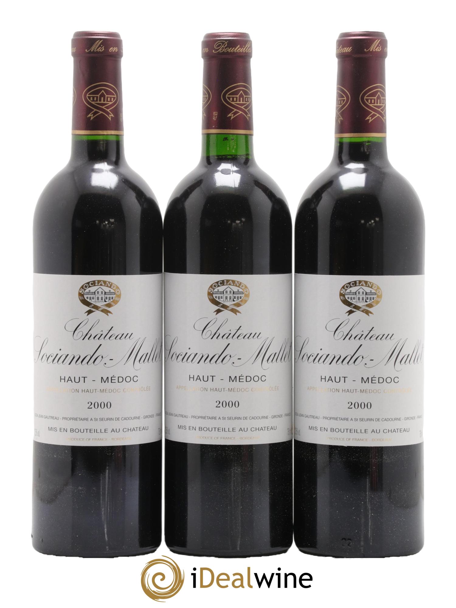 Château Sociando Mallet 2000 - Lot de 12 bouteilles - 4