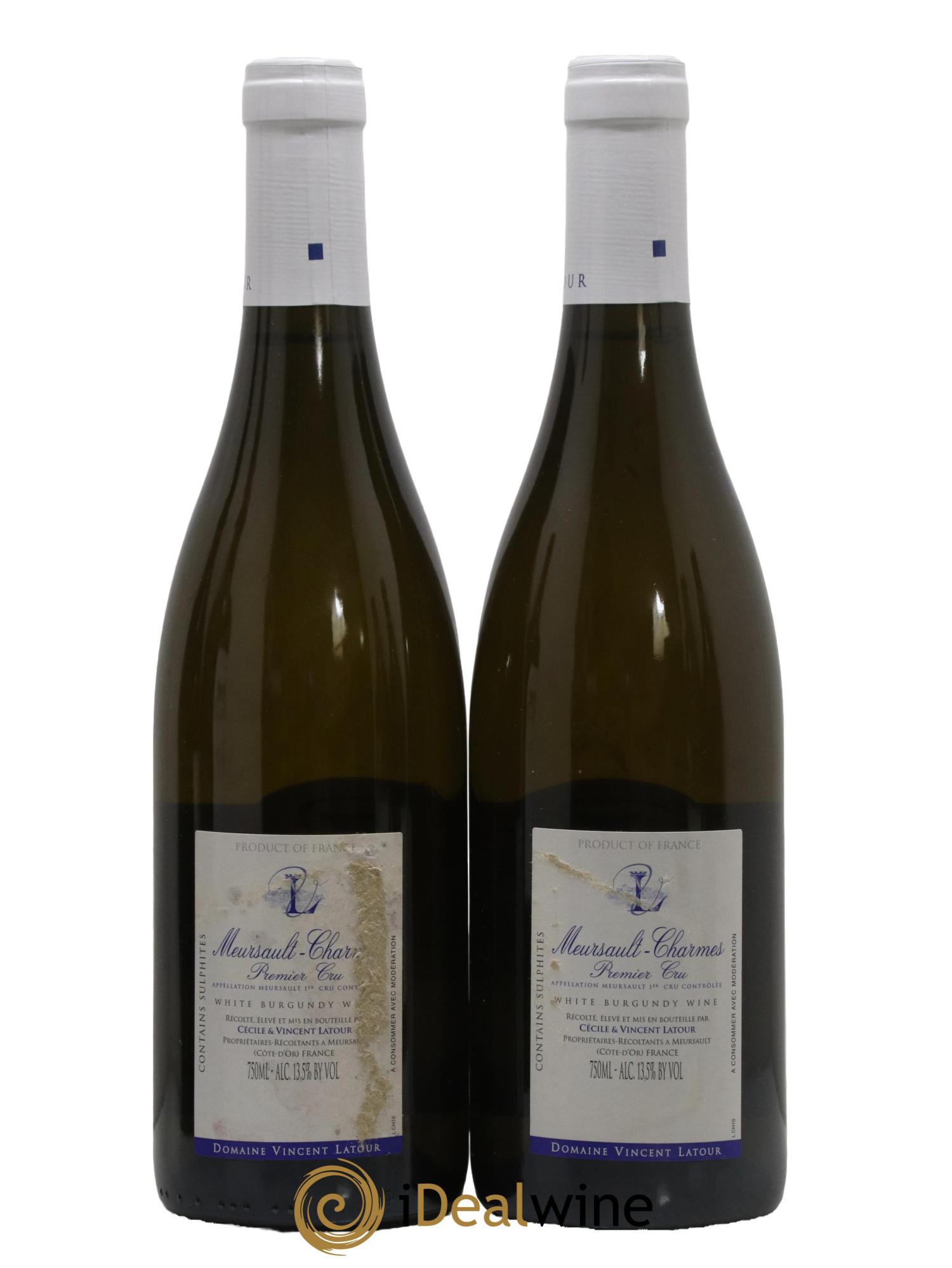 Meursault 1er Cru Les Charmes Domaine Vincent Latour 2013 - Lot de 2 bouteilles - 1
