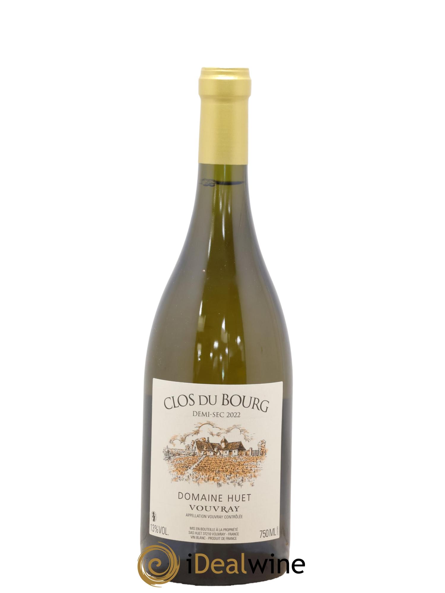 Vouvray Clos du Bourg Demi-Sec Domaine Huet 2022 - Lot de 1 bouteille - 0