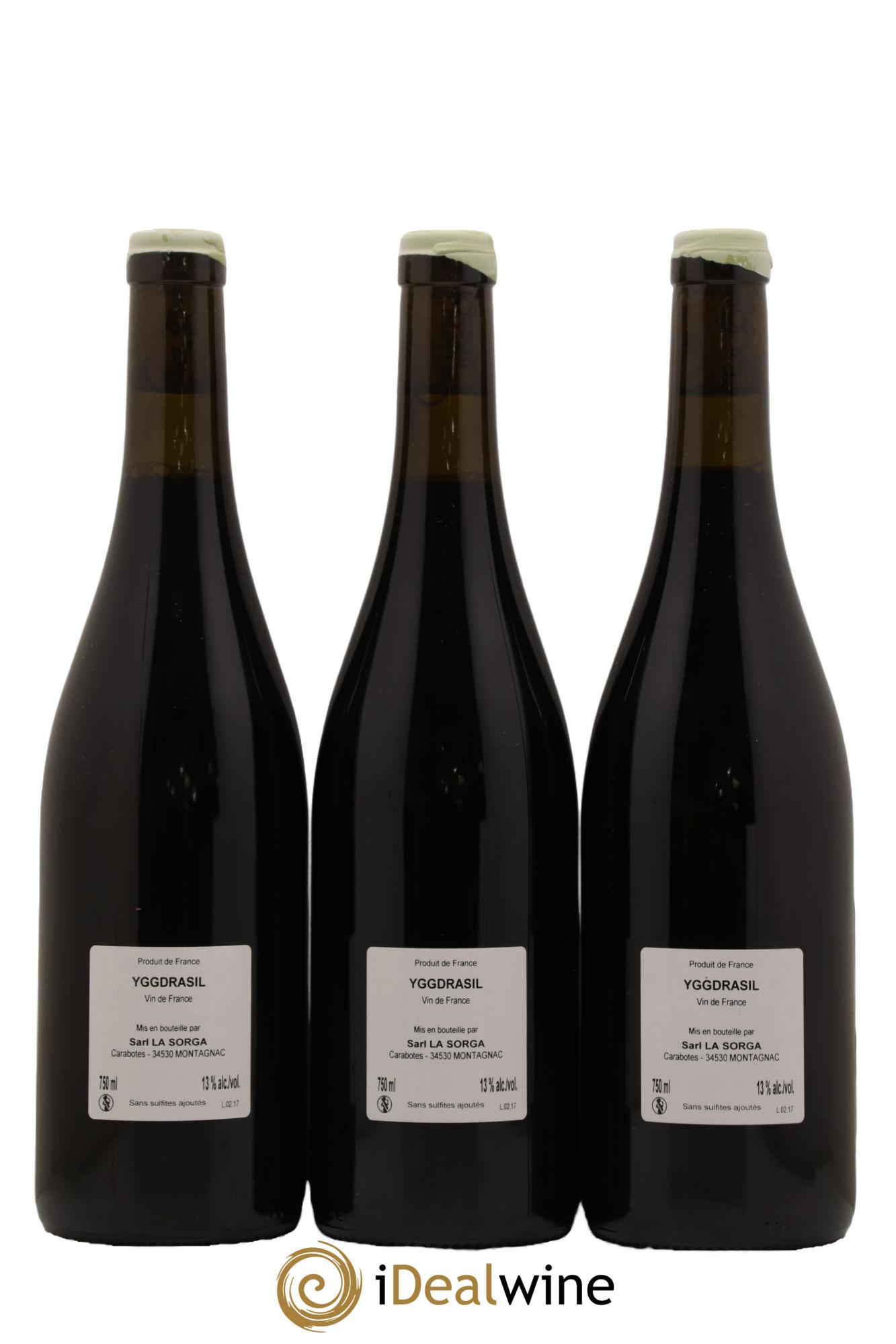 Vin de France YGGDRASIL La Sorga Anthony Tortul 2017 - Lot de 3 bouteilles - 1