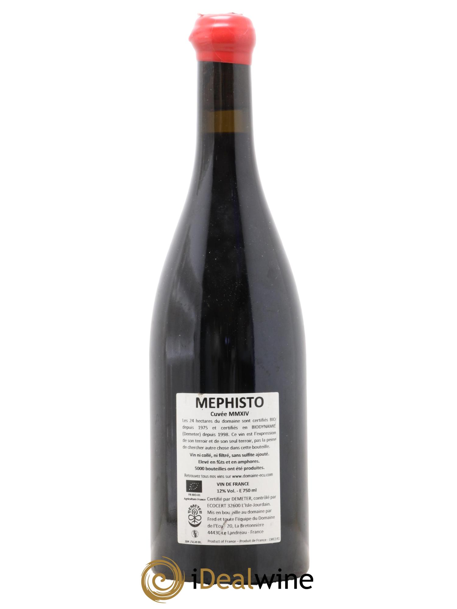 Vin de France Méphisto Domaine de L'Ecu 2014 - Lotto di 1 bottiglia - 1