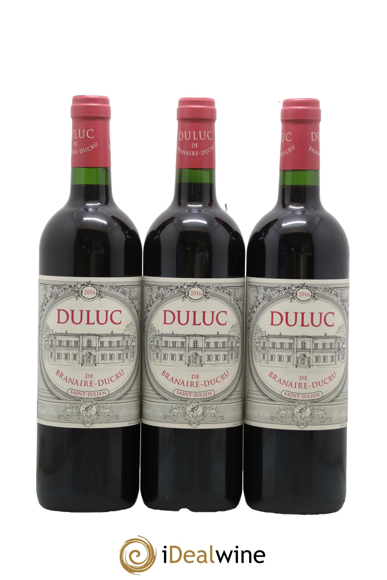 Duluc de Branaire Second Vin 2016 - Lot de 3 bouteilles - 0