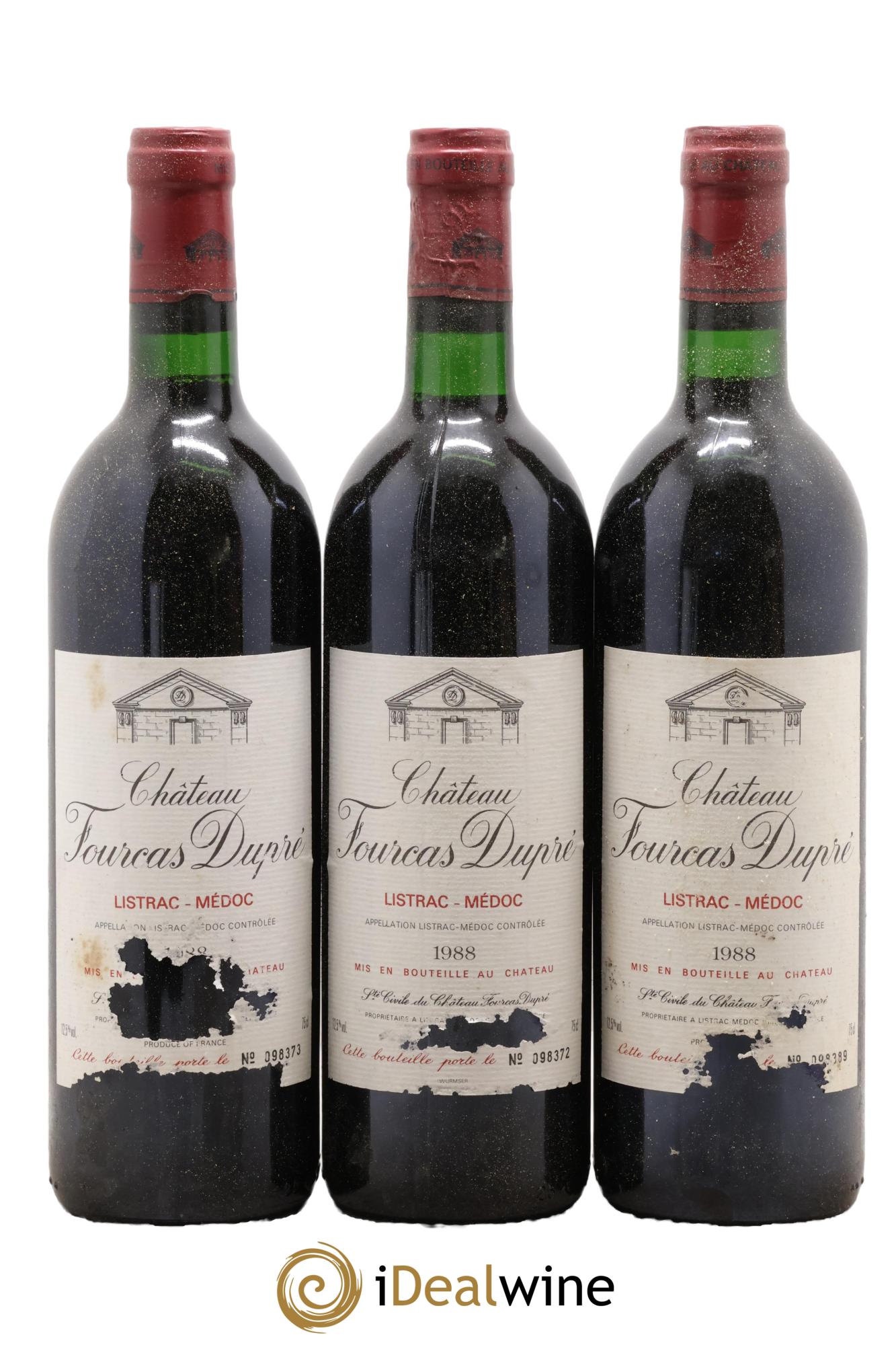 Château Fourcas Dupré 1988 - Posten von 12 Flaschen - 2