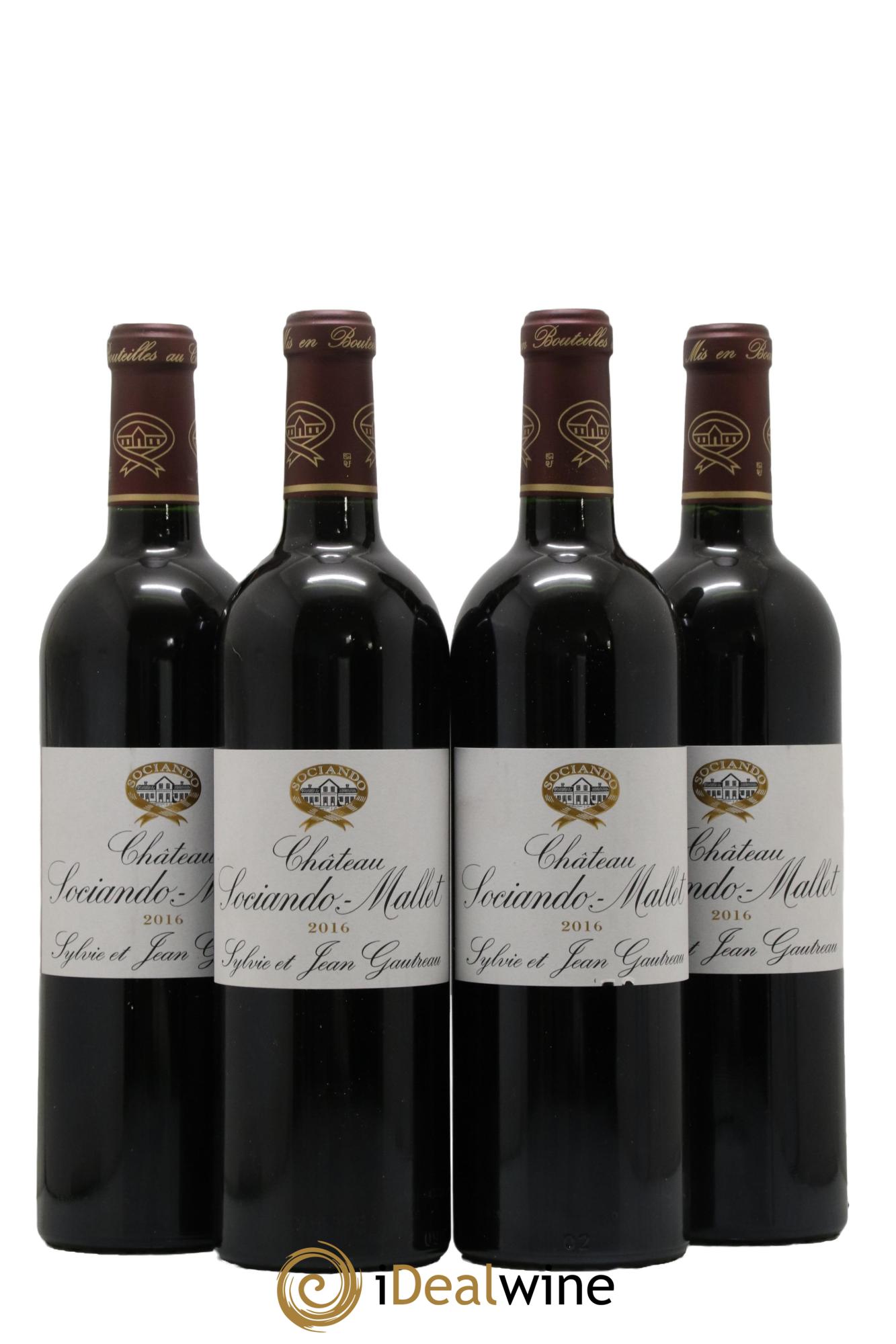 Château Sociando Mallet 2016 - Lot de 4 bouteilles - 0