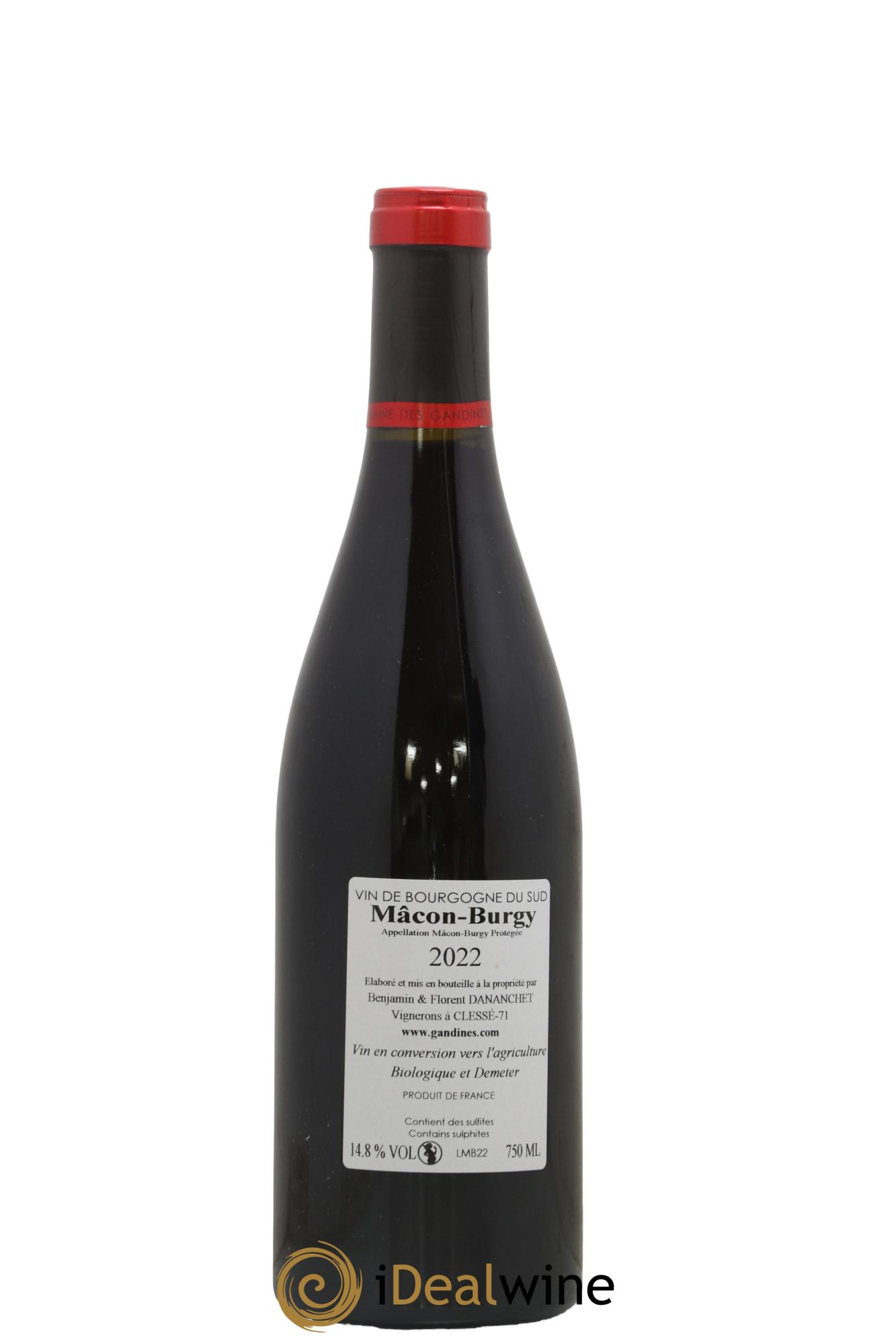 Mâcon Burgy Domaine des Gandines 2022 - Posten von 1 Flasche - 1