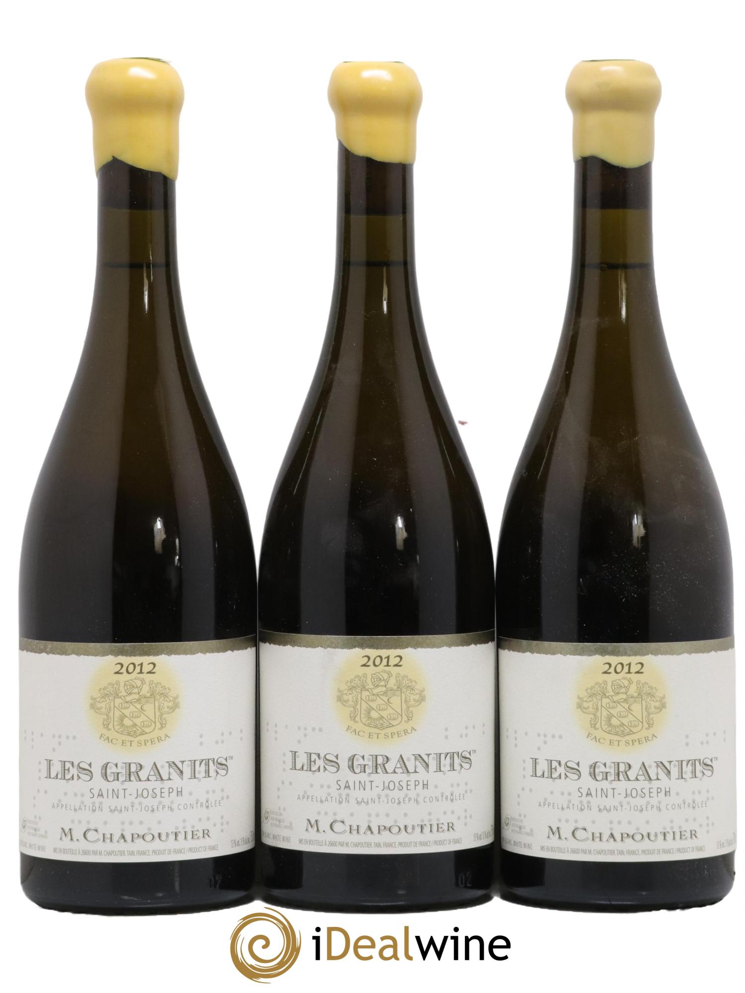 Saint-Joseph Les Granits Chapoutier 2012 - Lot de 3 bouteilles - 0