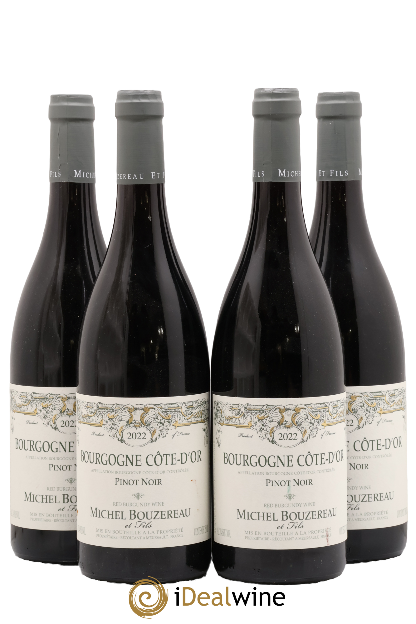 Bourgogne Côte-d'Or Michel Bouzereau et Fils (Domaine) 2022 - Lot de 4 bouteilles - 0