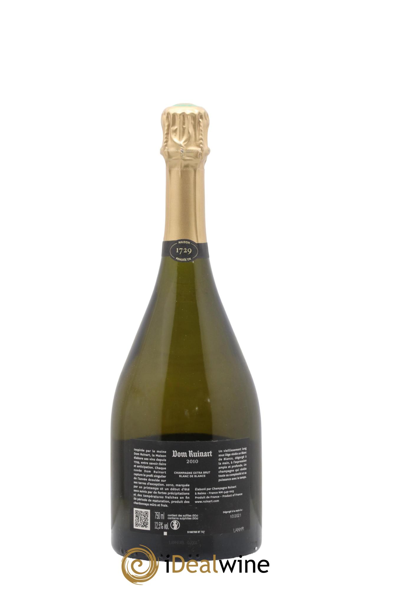Dom Ruinart Brut Ruinart 2010 - Lot de 1 bouteille - 1
