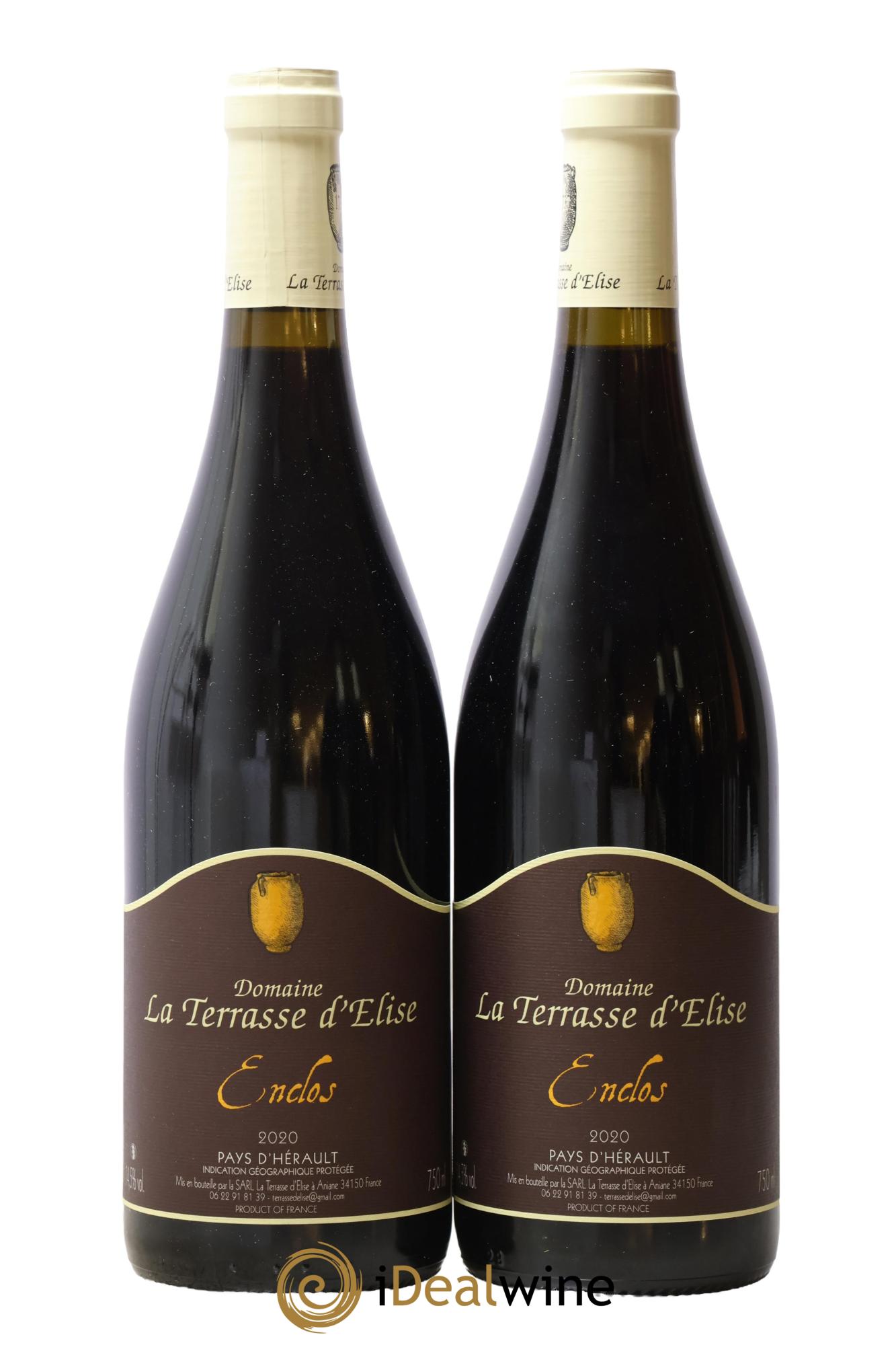 Pays d'Hérault L'Enclos Terrasse d'Elise (Domaine de la) 2020 - Lot de 2 bouteilles - 0