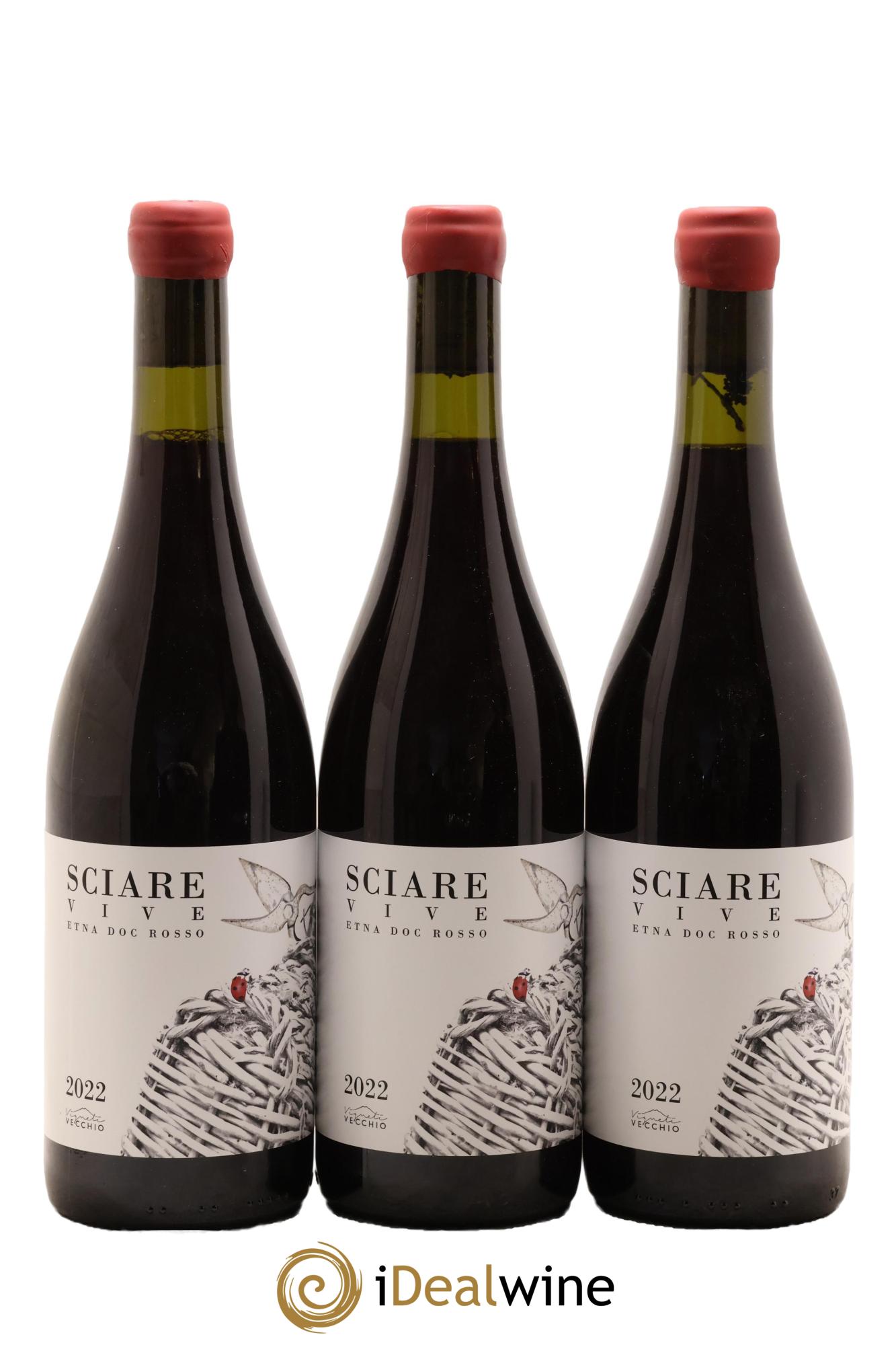 Italie Etna Rosso DOC Sciare Vive Vigneti Vecchio 2022 - Lot de 3 bouteilles - 0