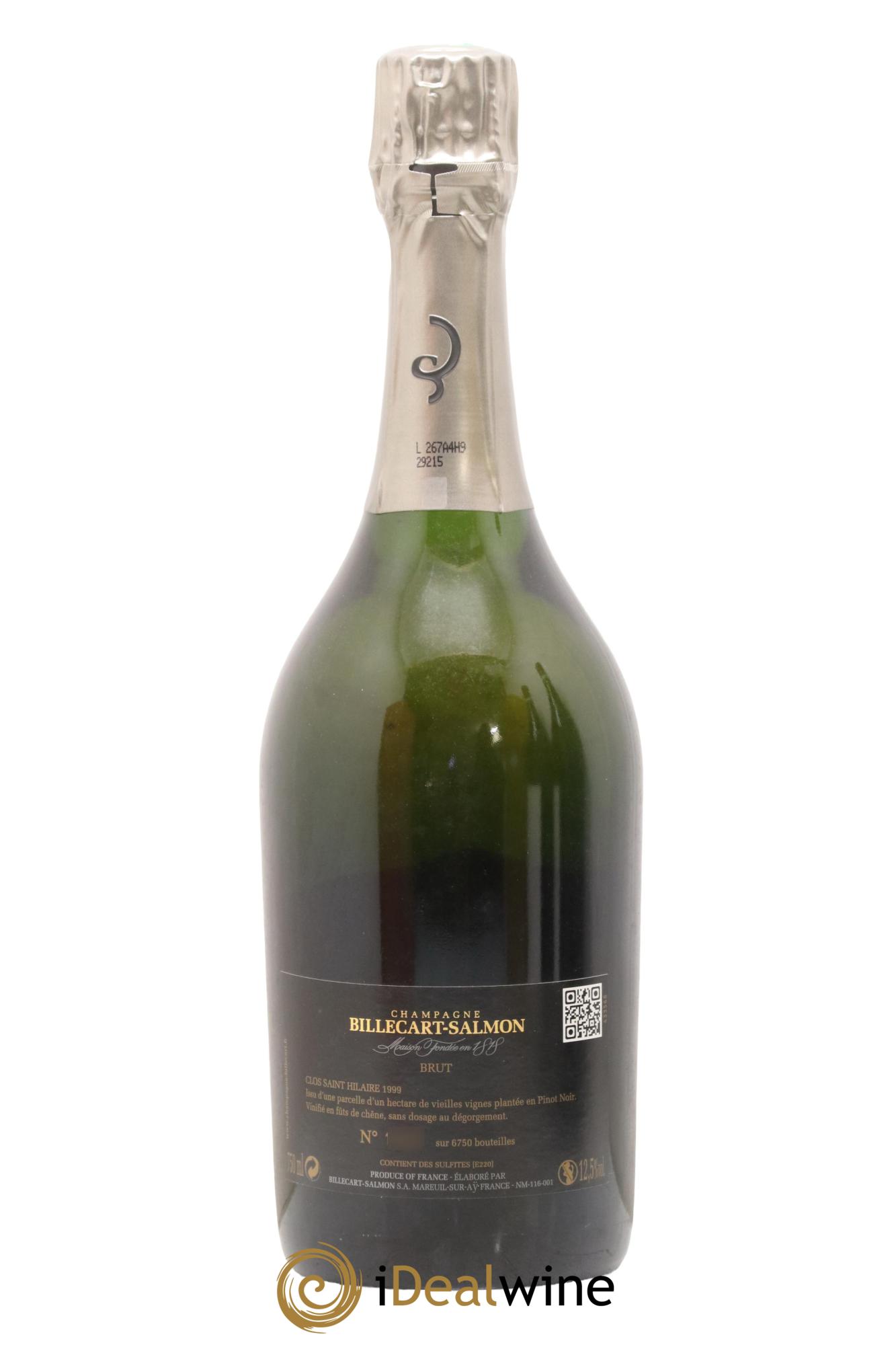 Le Clos Saint-Hilaire  Billecart-Salmon 1999 - Lot de 1 bouteille - 2