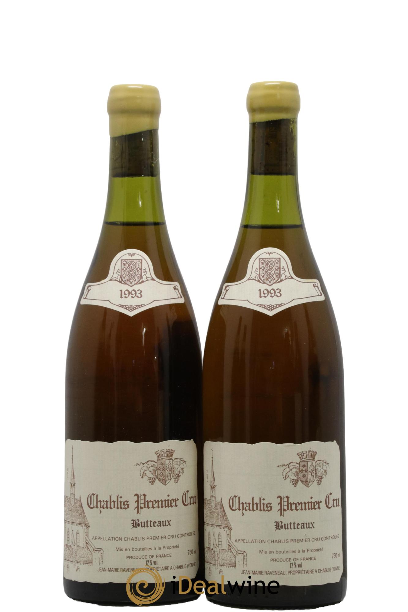 Chablis 1er Cru Butteaux Raveneau (Domaine) 1993 - Lot de 2 bouteilles - 0