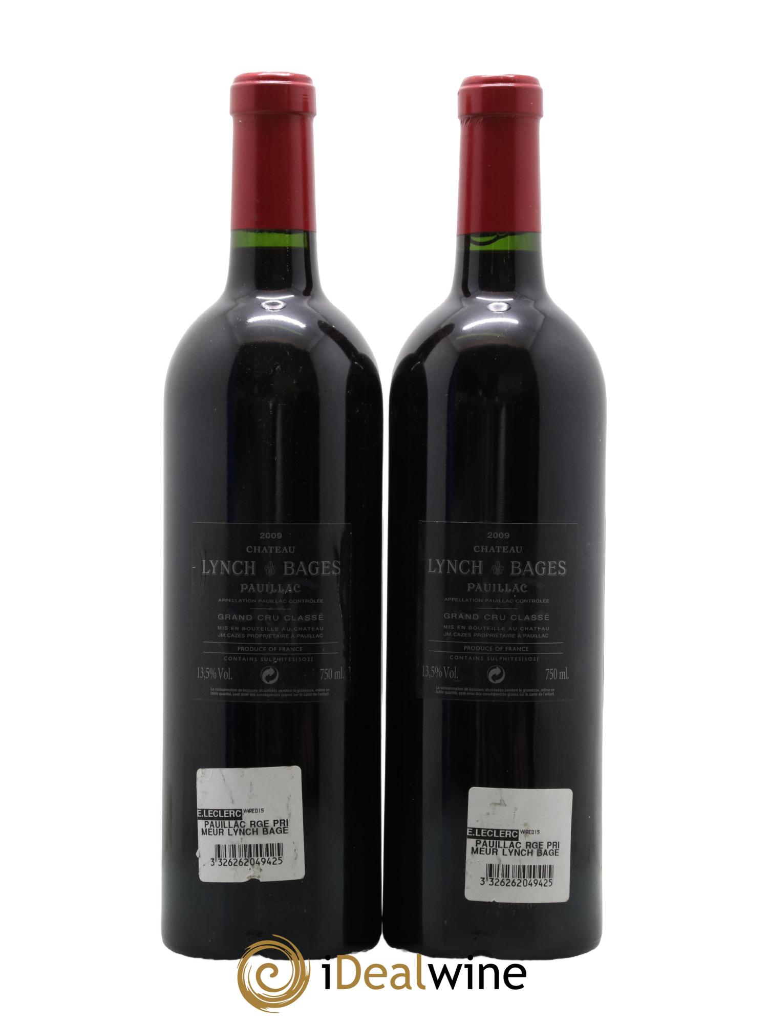 Château Lynch Bages 5ème Grand Cru Classé 2009 - Lot de 2 bouteilles - 1