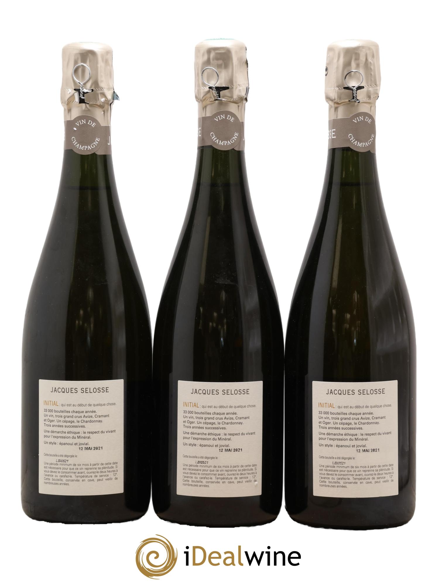 Initial Brut Jacques Selosse - Posten von 3 Flaschen - 1