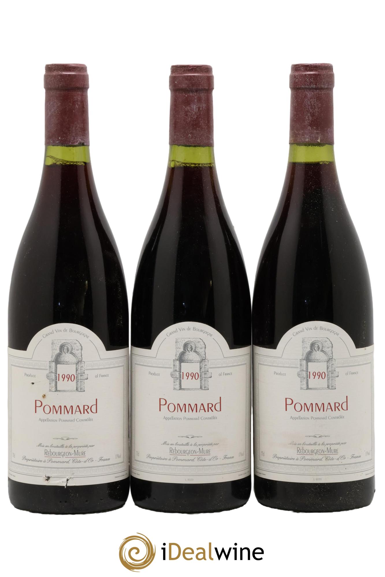 Pommard Rebourgeon Mure 1990 - Posten von 3 Flaschen - 0
