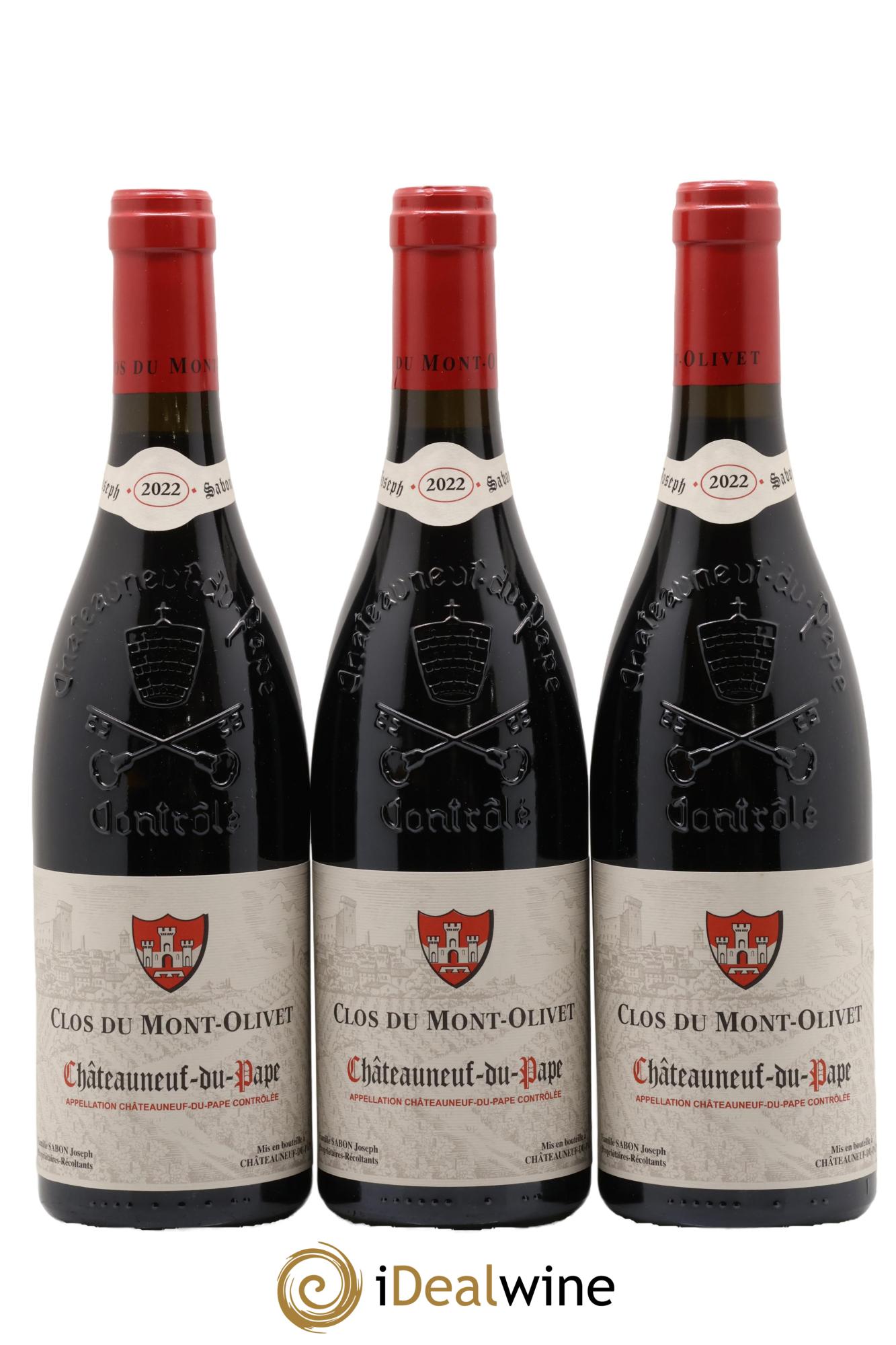 Châteauneuf-du-Pape Clos du Mont-Olivet 2022 - Lot de 3 bouteilles - 0