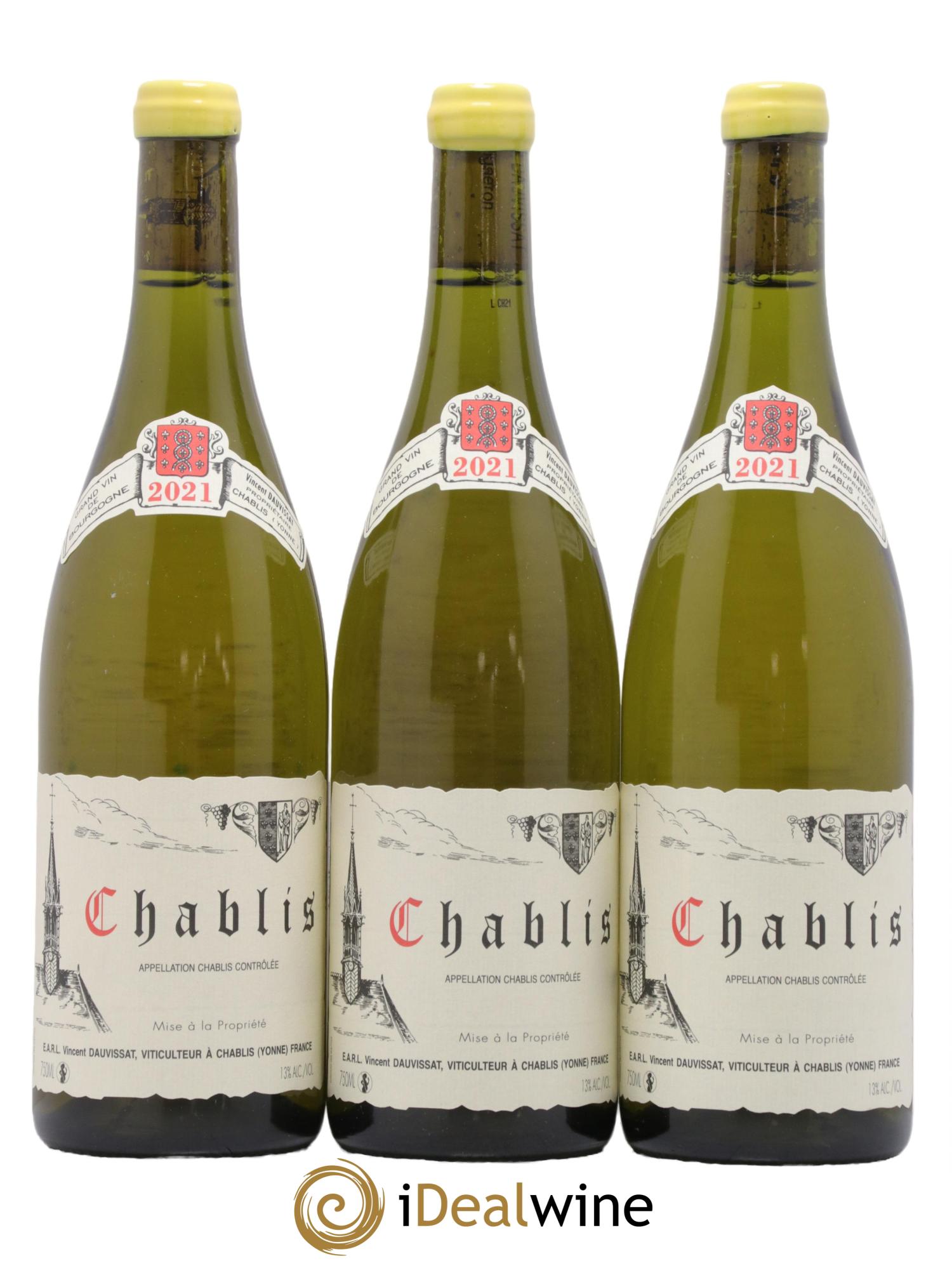 Chablis Vincent Dauvissat (Domaine) 2021 - Lot de 3 bouteilles - 0