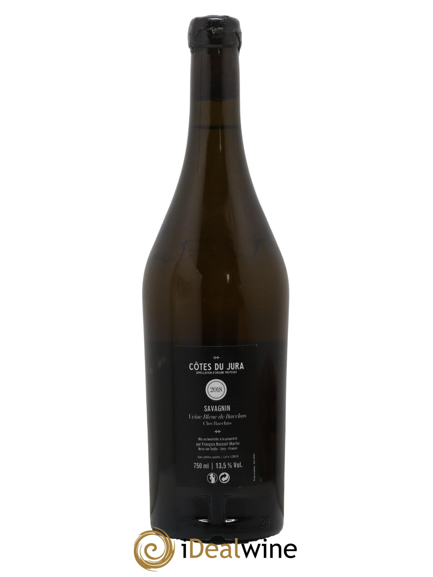 Côtes du Jura La Veine Bleue de Bacchus François Rousset Martin 2018 - Lot of 1 bottle - 1