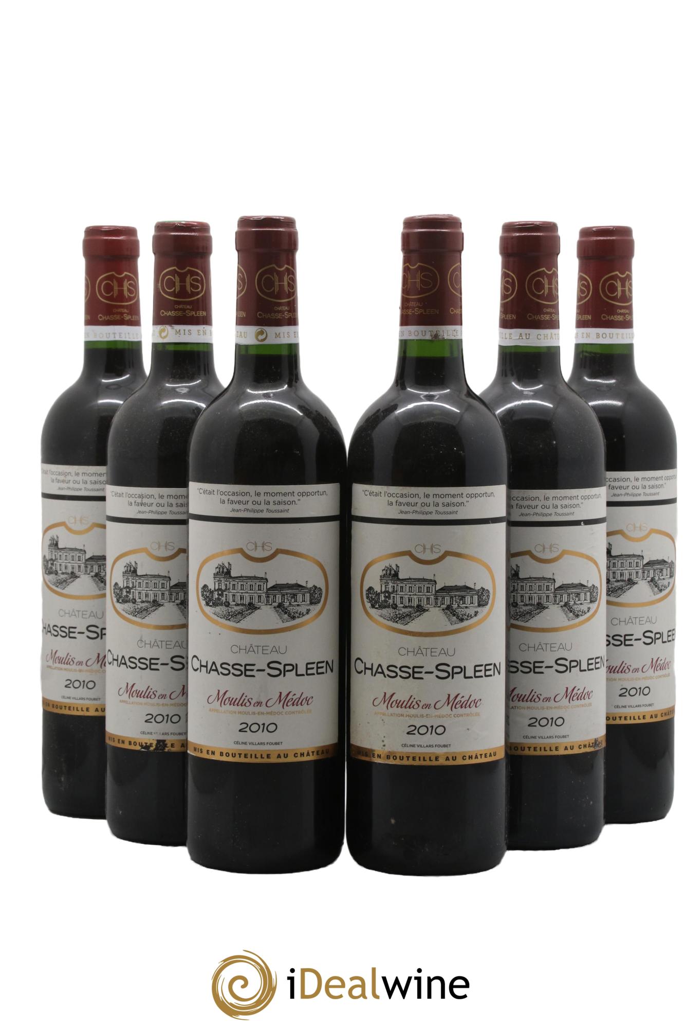 Château Chasse Spleen 2010 - Lot de 6 bouteilles - 0