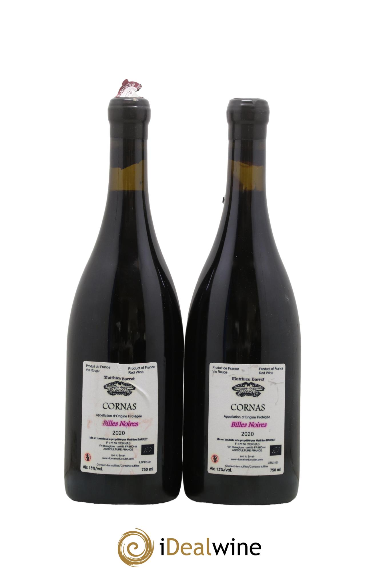 Cornas Billes Noires Coulet (Domaine du) - Matthieu Barret 2020 - Lot of 2 bottles - 1
