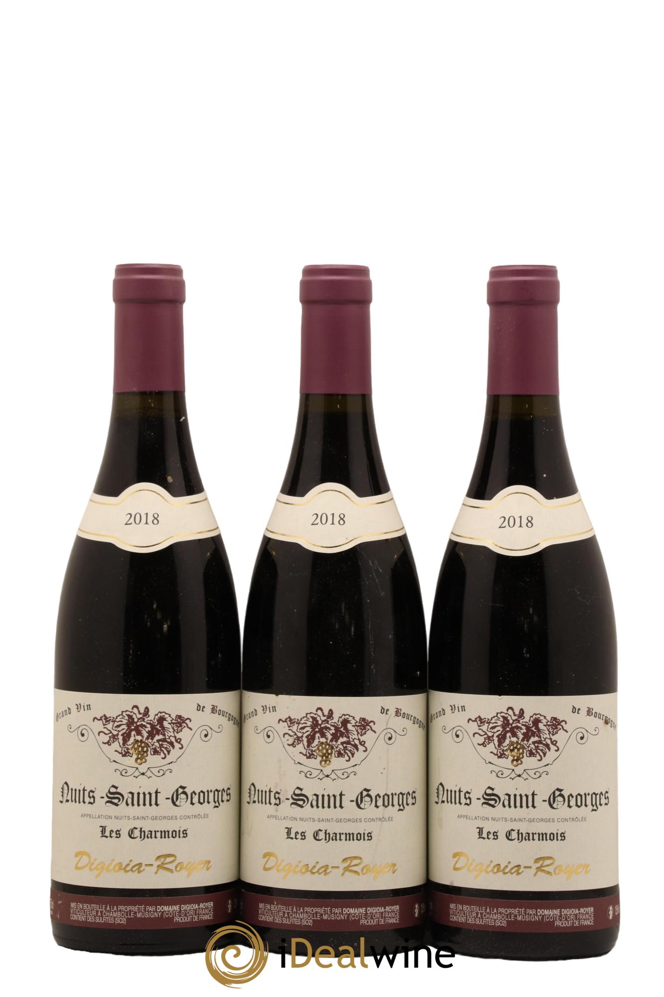 Nuits-Saint-Georges Les Charmois Domaine Digioia Royer 2018 - Lot de 3 bouteilles - 0