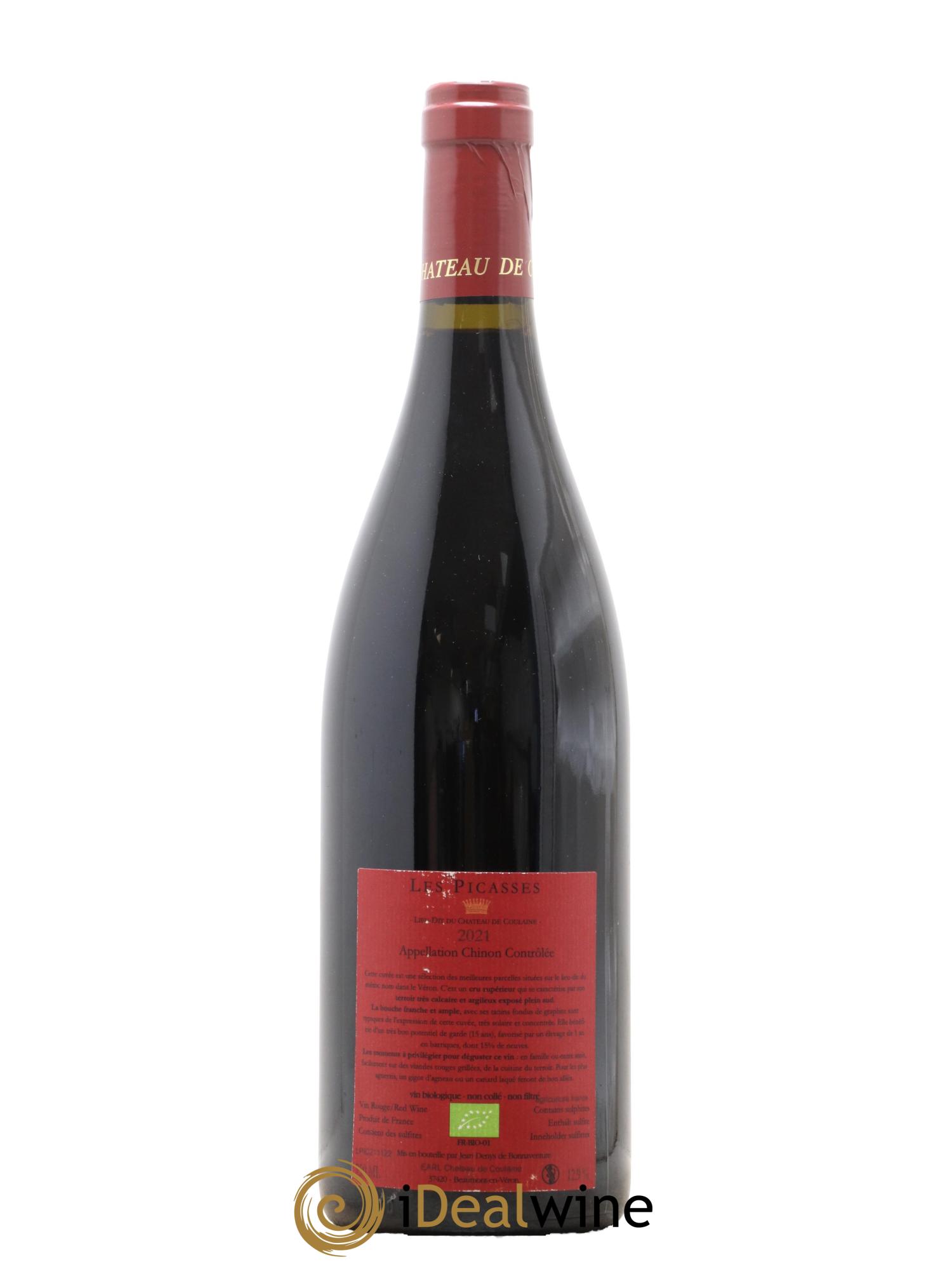 Chinon Les Picasses Château de Coulaine 2021 - Lot de 1 bouteille - 1
