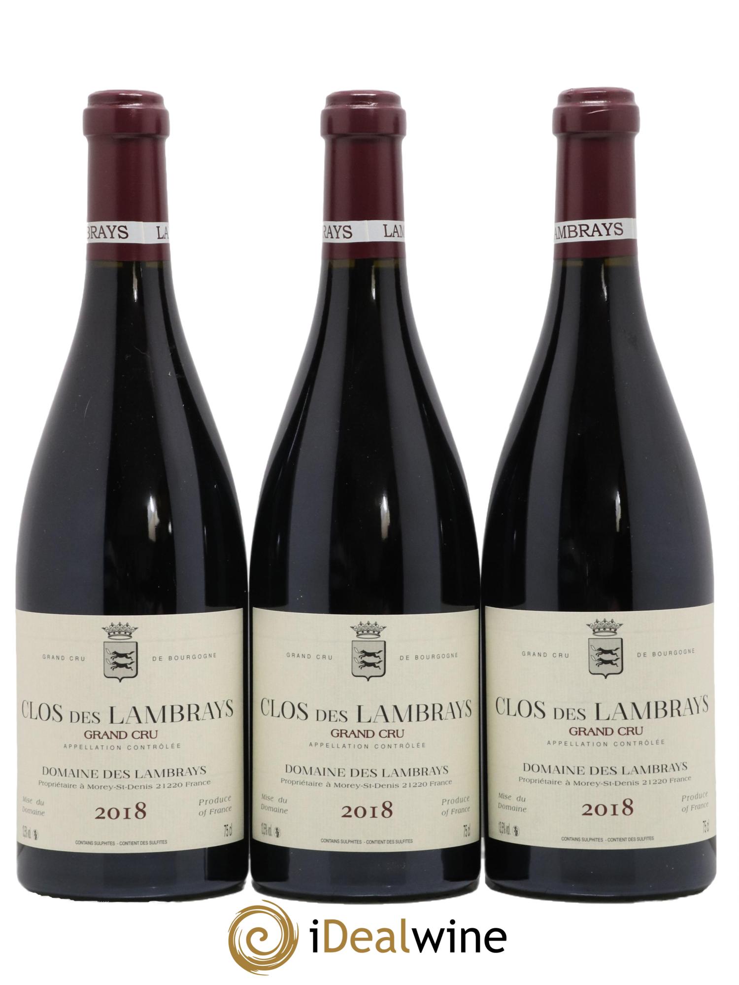 Clos des Lambrays Grand Cru Domaine des Lambrays 2018 - Lot de 3 bouteilles - 0