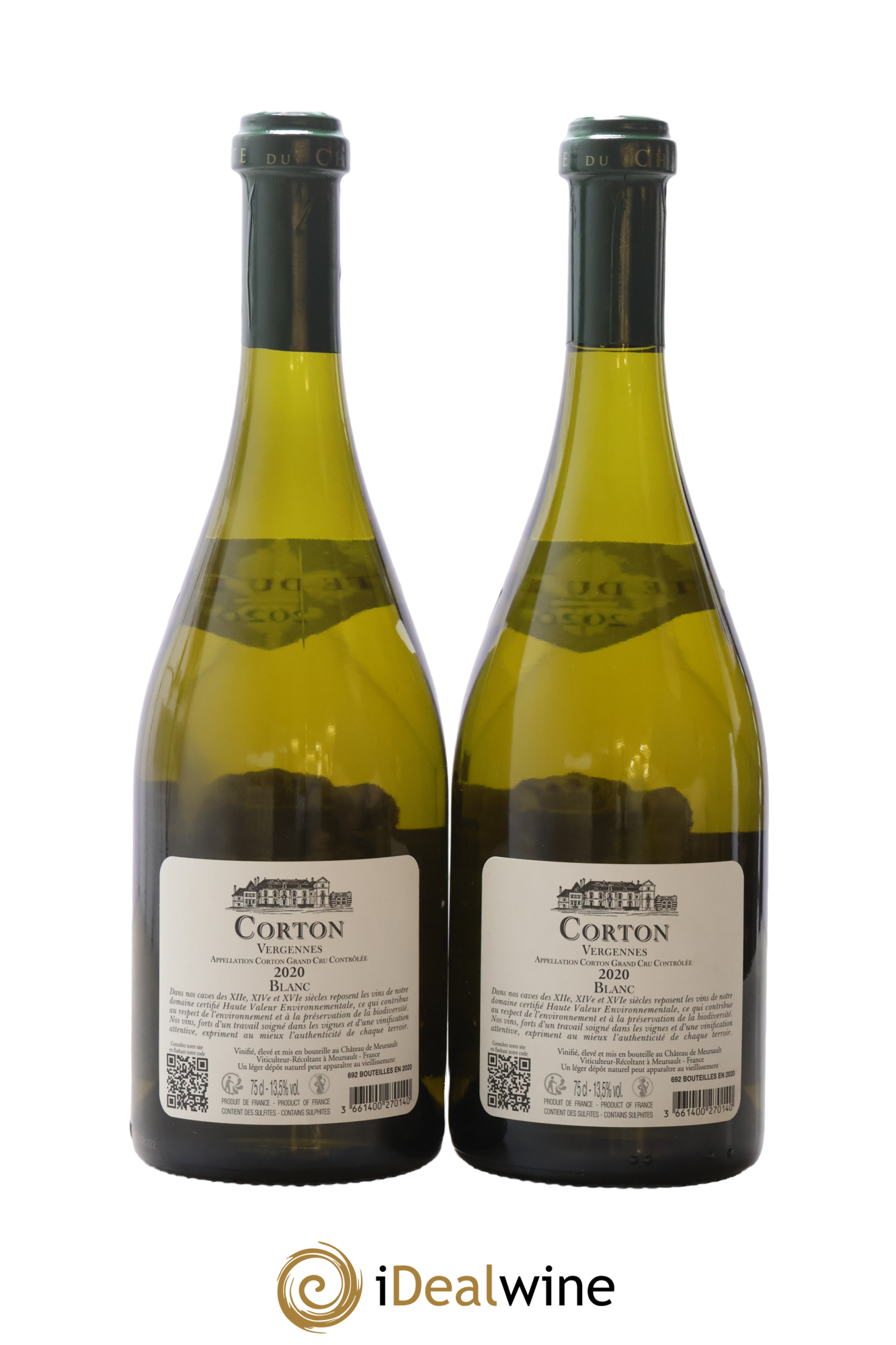 Corton-Vergennes Grand Cru Château de Meursault 2020 - Lot de 2 bouteilles - 1