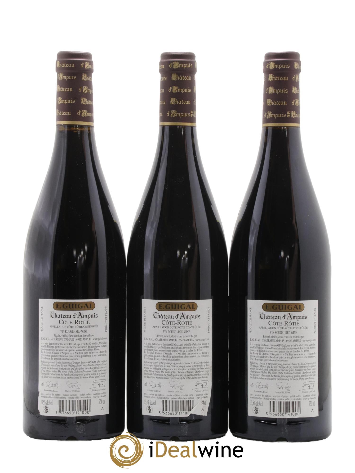 Côte-Rôtie Château d'Ampuis Guigal 2010 - Lot of 3 bottles - 1