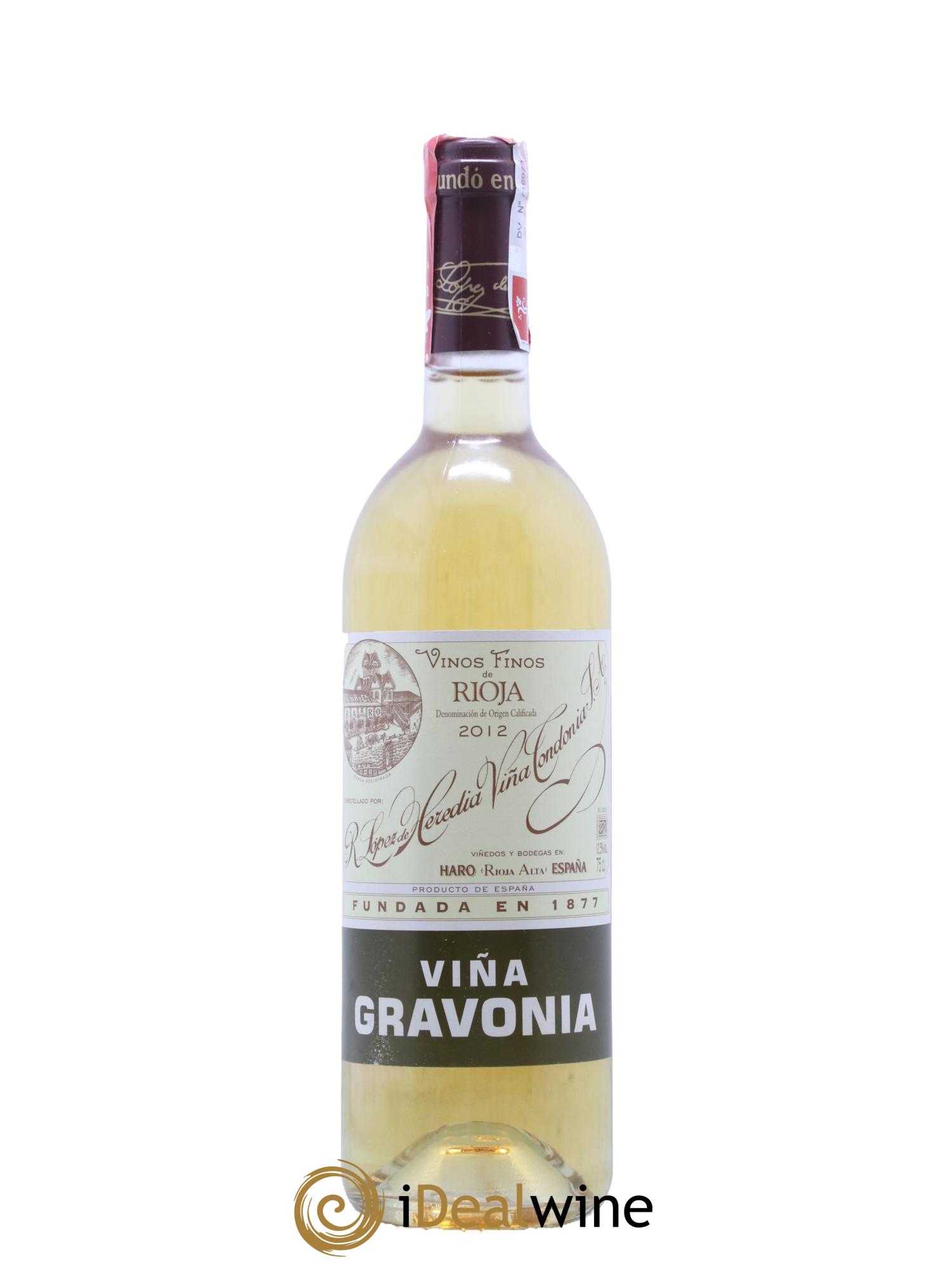 Rioja DOCA Vina Gravonia Crianza Vina Tondonia R. Lopez de Heredia 2012 - Lot de 1 bouteille - 0