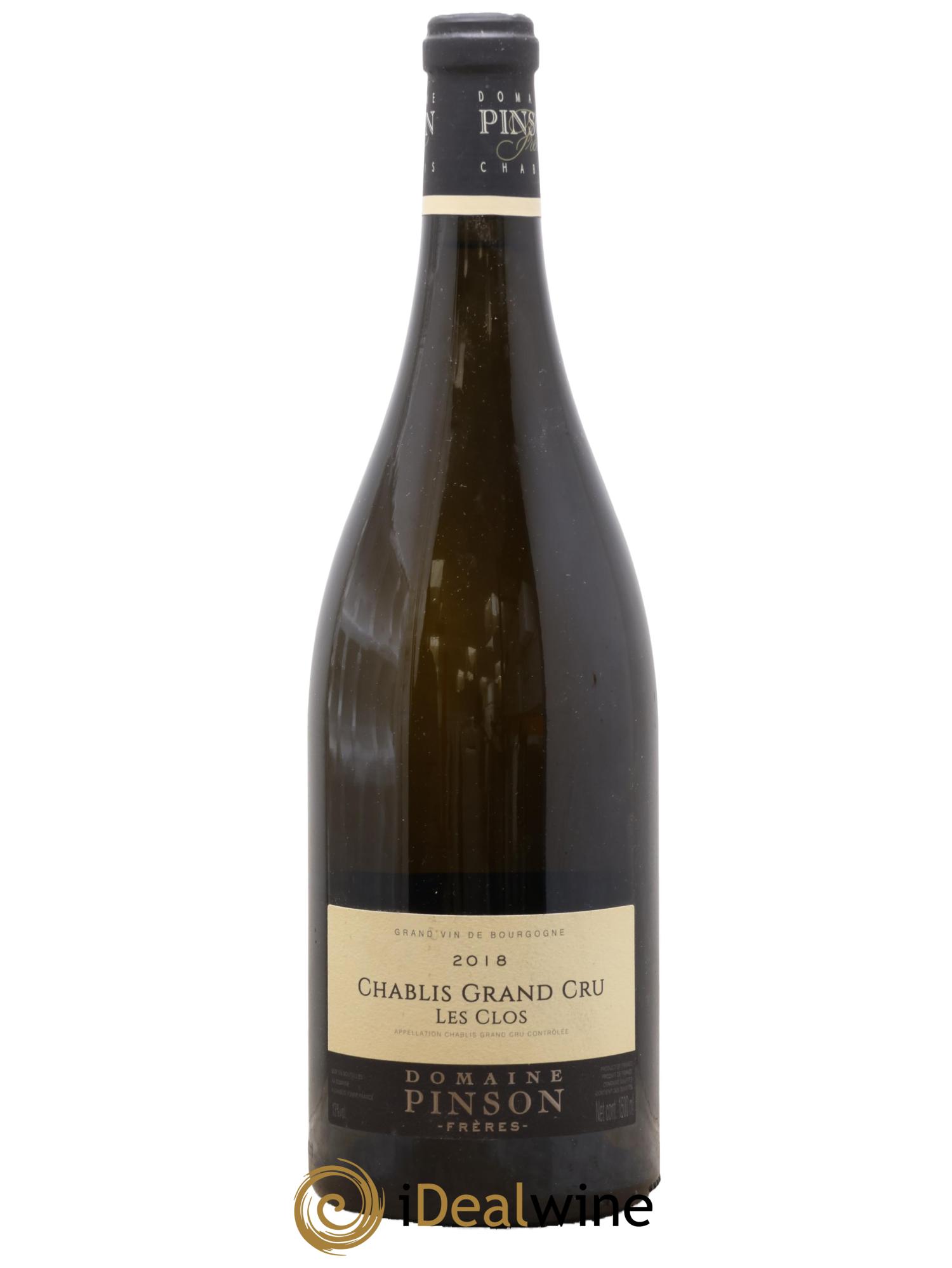 Chablis Grand Cru Les Clos Pinson Frères (Domaine) 2018 - Lot de 1 magnum - 0