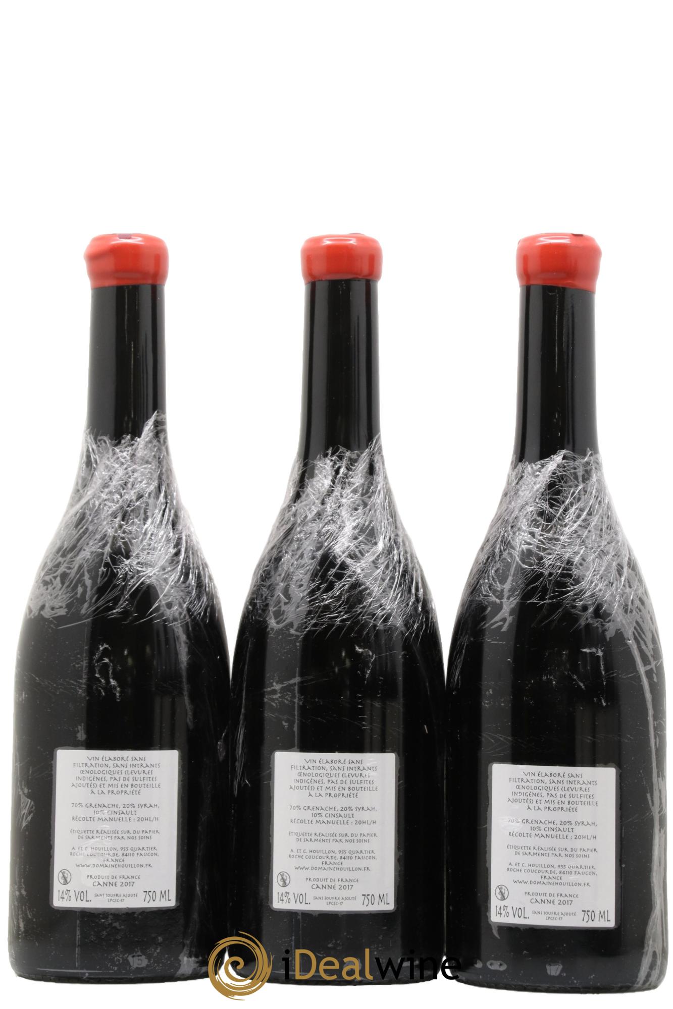 Côtes-du-Rhône Canne Aurélien et Charlotte Houillon 2017 - Lot of 3 bottles - 1