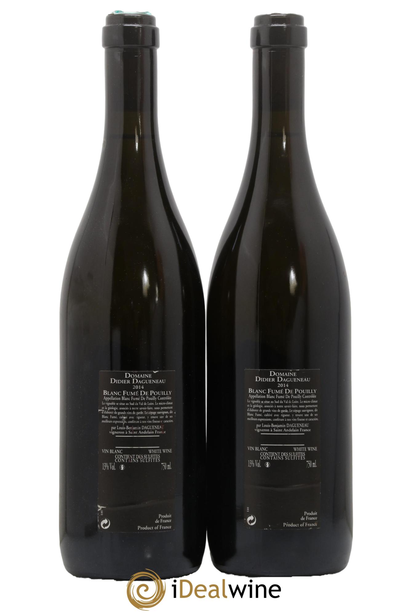 Vin de France (anciennement Pouilly-Fumé) Silex Dagueneau (Domaine Didier - Louis-Benjamin) 2014 - Lot de 2 bouteilles - 1