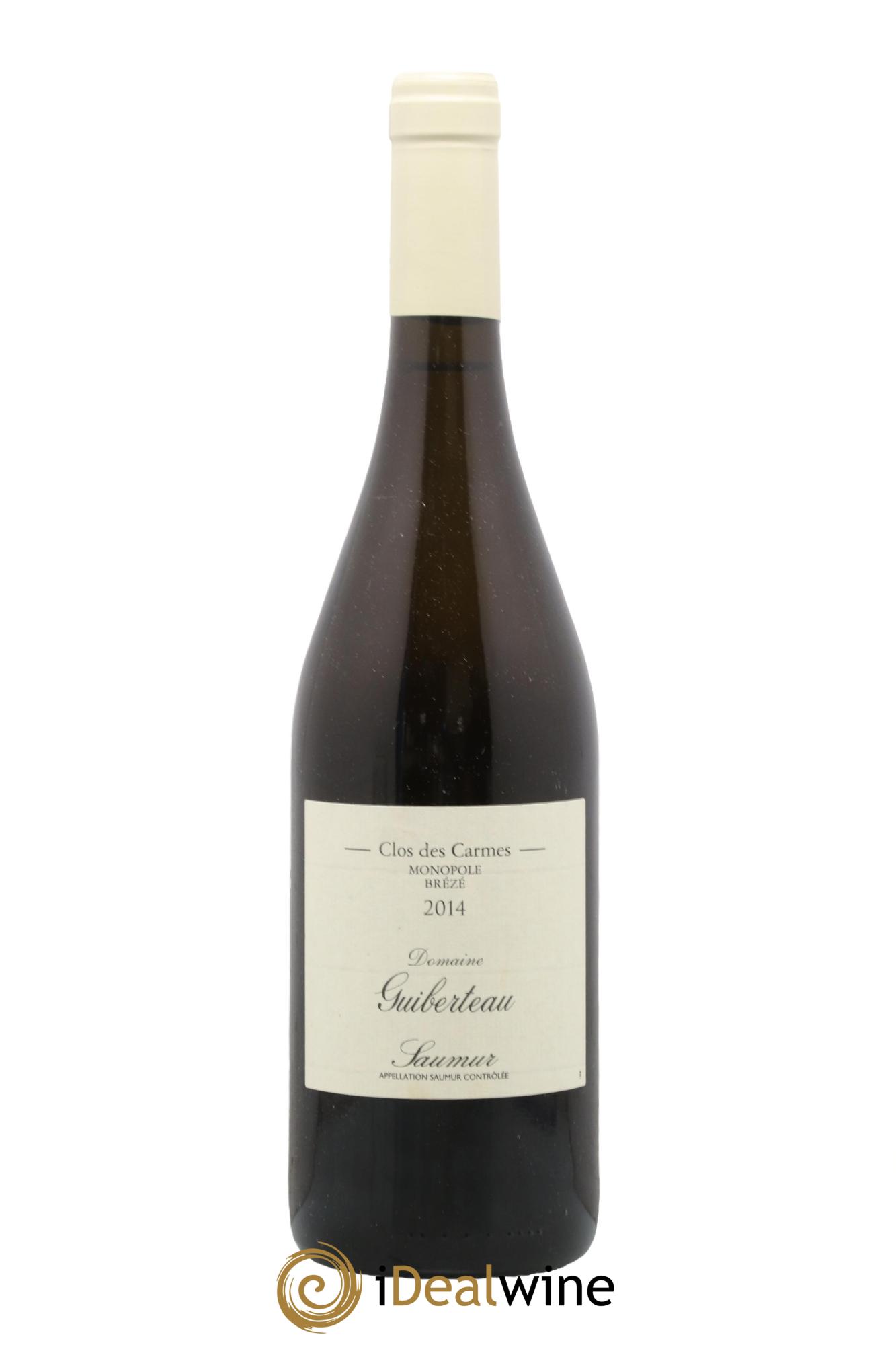 Saumur Brézé Clos des Carmes Domaine Guiberteau 2014 - Lot de 1 bouteille - 0