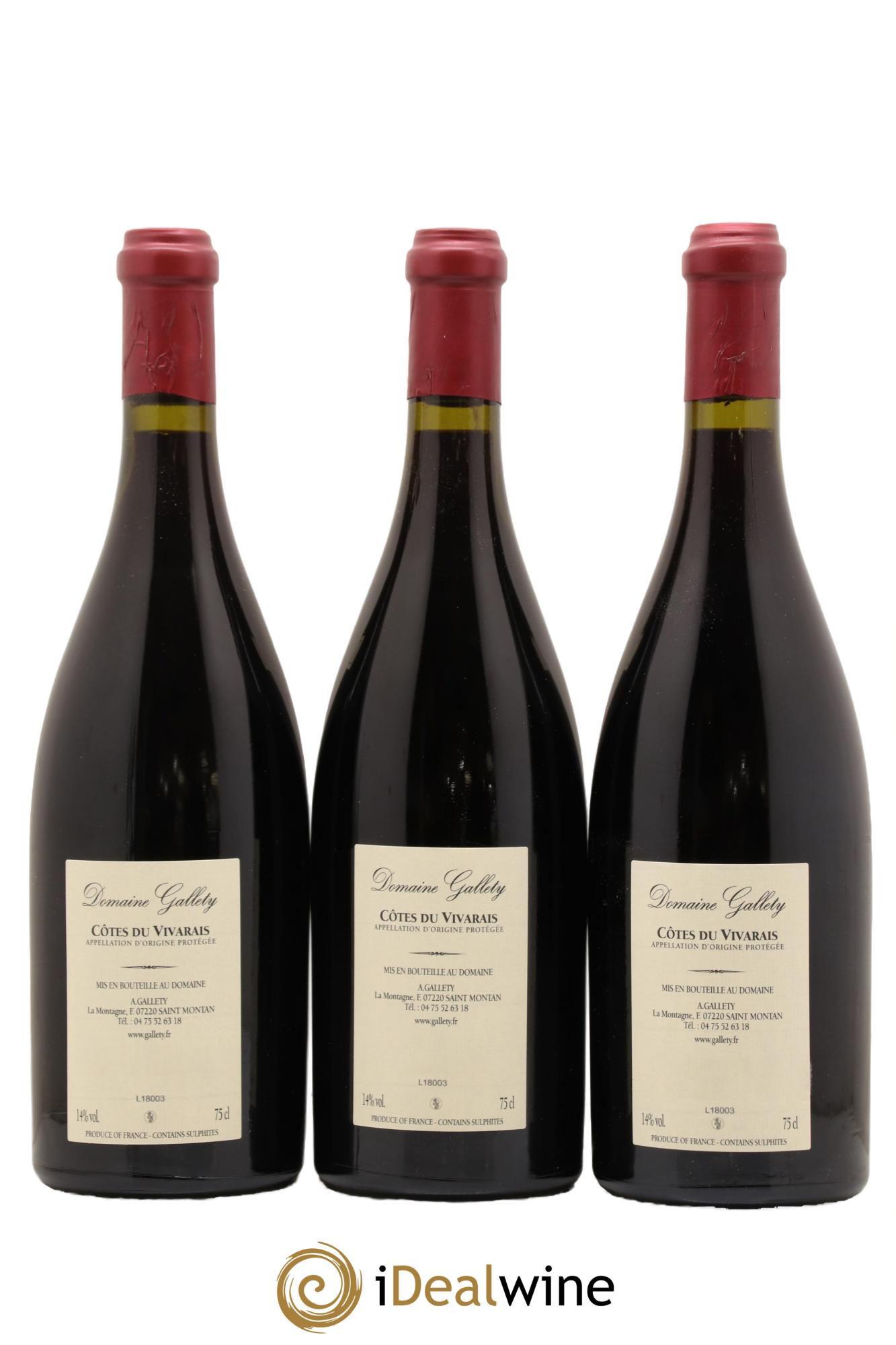 Côtes du Vivarais La Ligure Gallety (Domaine) 2014 - Lot de 6 bouteilles - 4