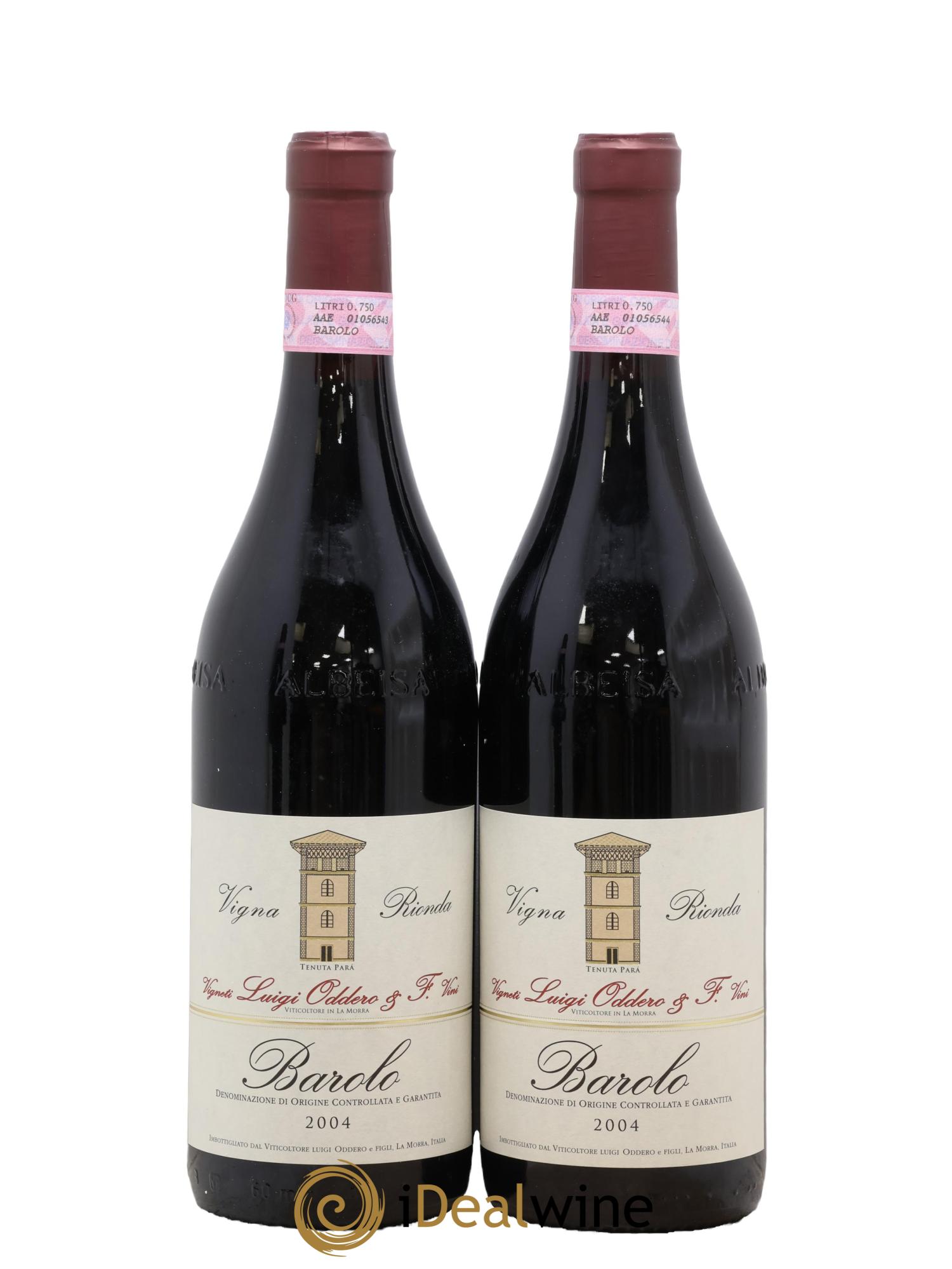 Barolo DOCG Vigna Rionda Luigi Oddero & F. 2004 - Posten von 2 Flaschen - 0
