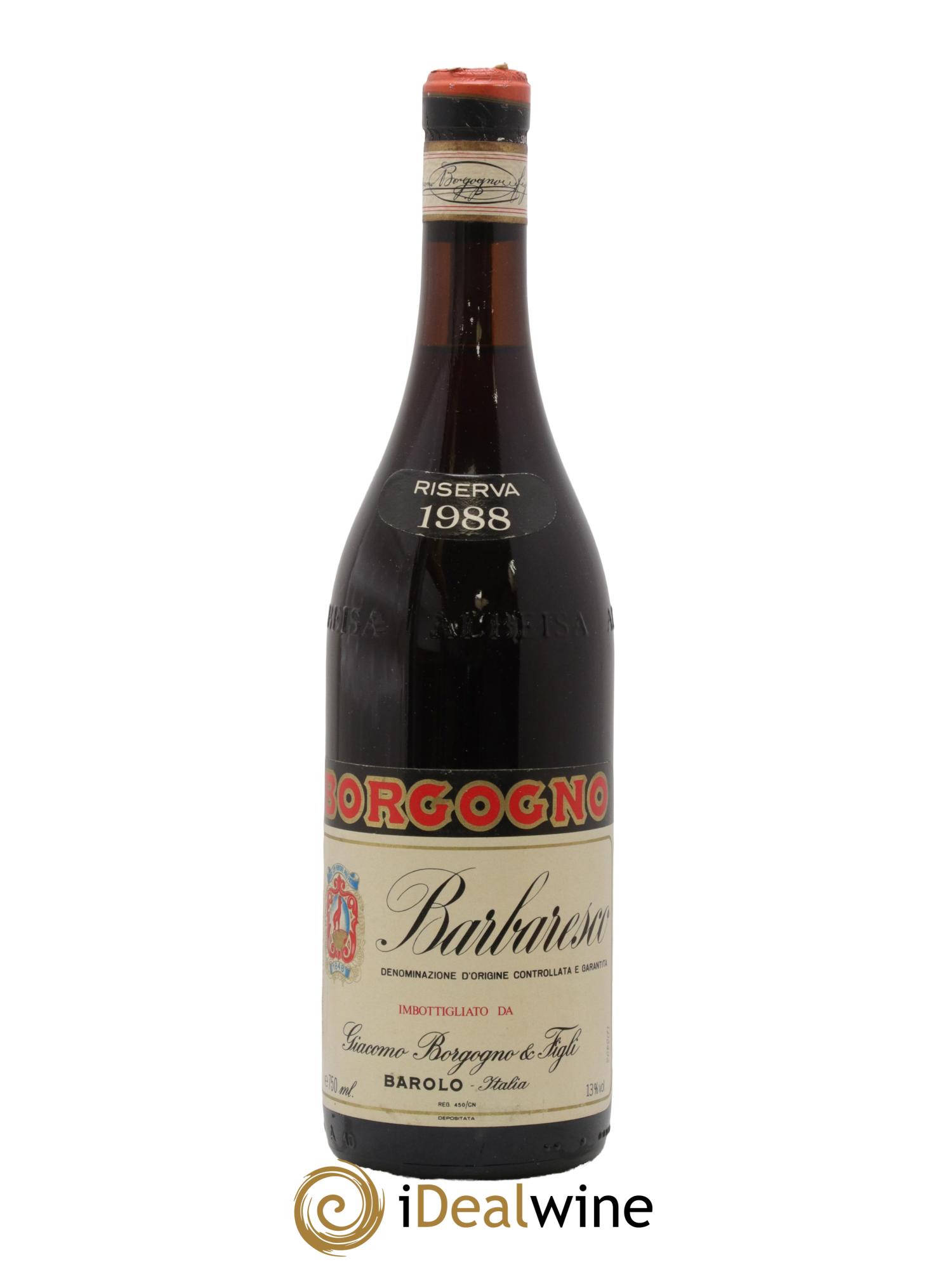 Barbaresco DOCG Riserva Giacomo Borgogno 1988 - Lot de 1 bouteille - 0
