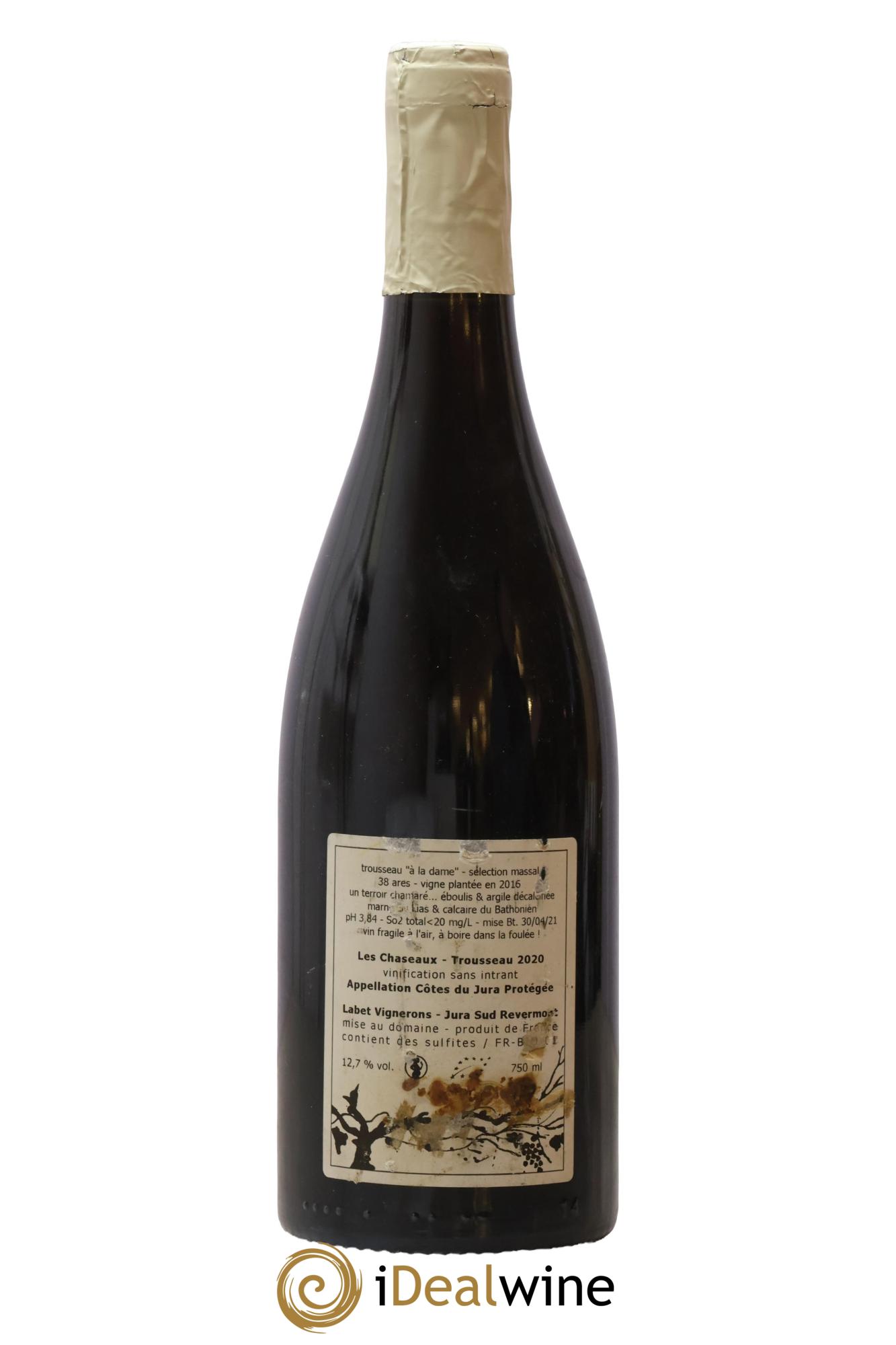 Côtes du Jura Trousseau Les Chaseaux Romain - Julien - Charline Labet 2020 - Lot of 1 bottle - 1