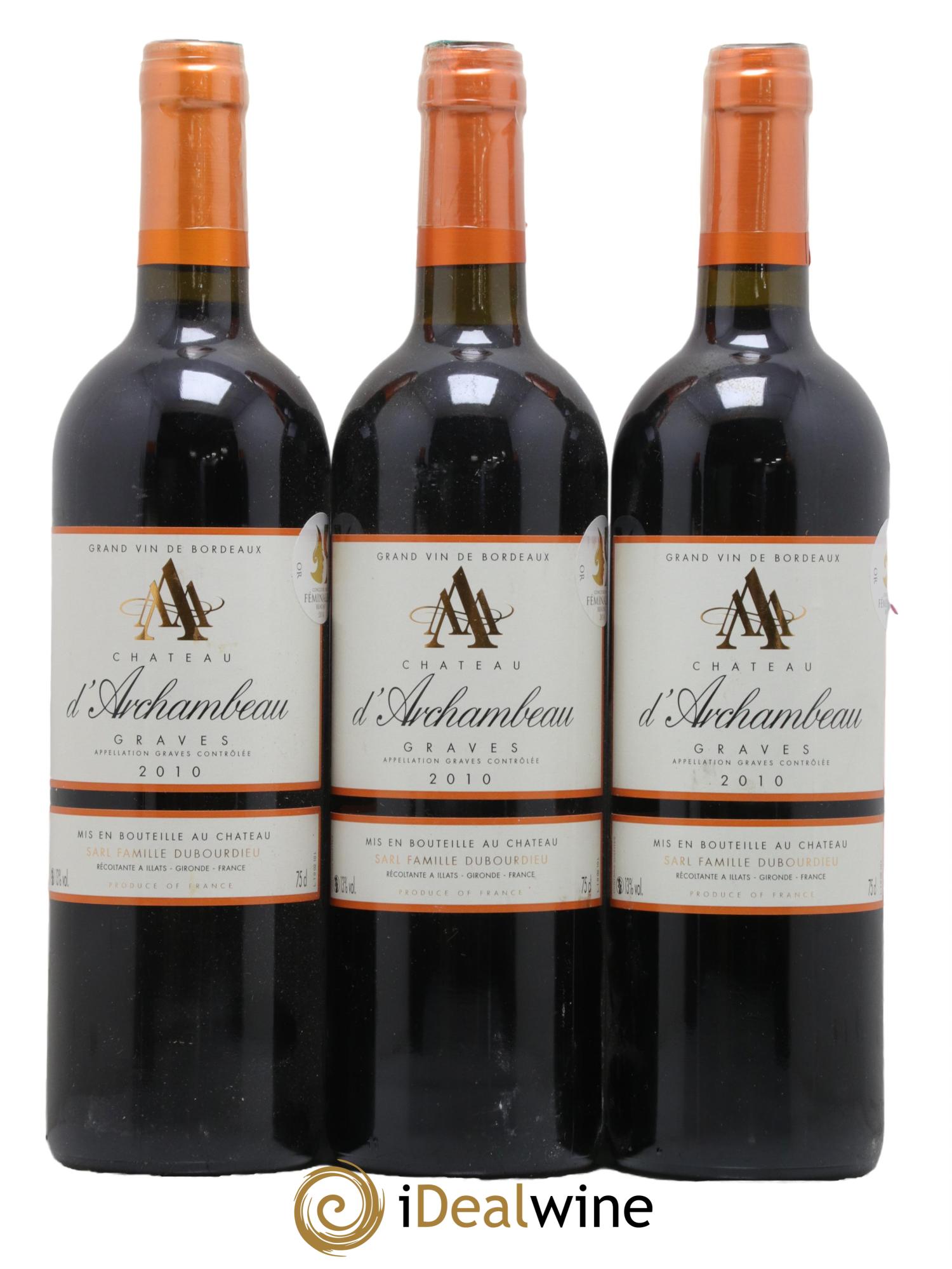 Château d' Archambeau 2010 - Posten von 3 Flaschen - 0