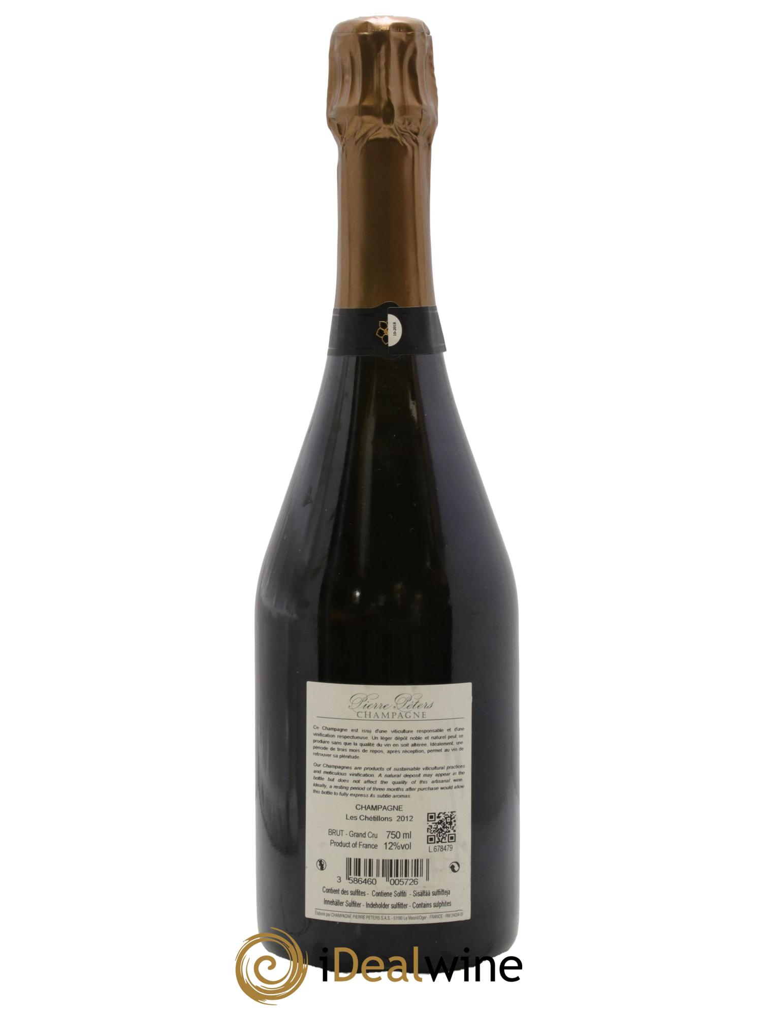 Blanc de Blancs Les Chétillons Oenothèque Pierre Péters 2012 - Lot de 1 bouteille - 1