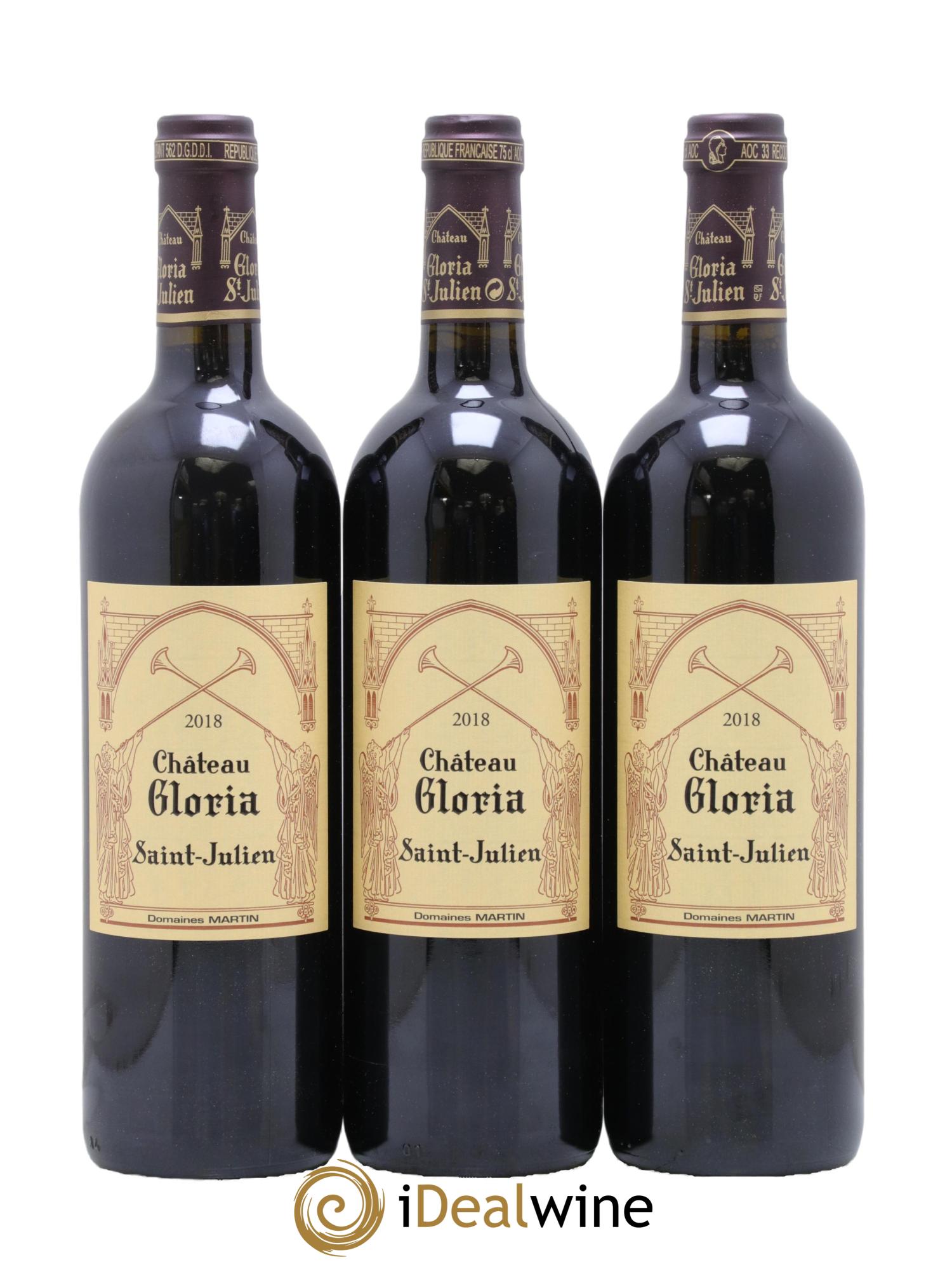 Château Gloria 2018 - Lot of 3 bottles - 0