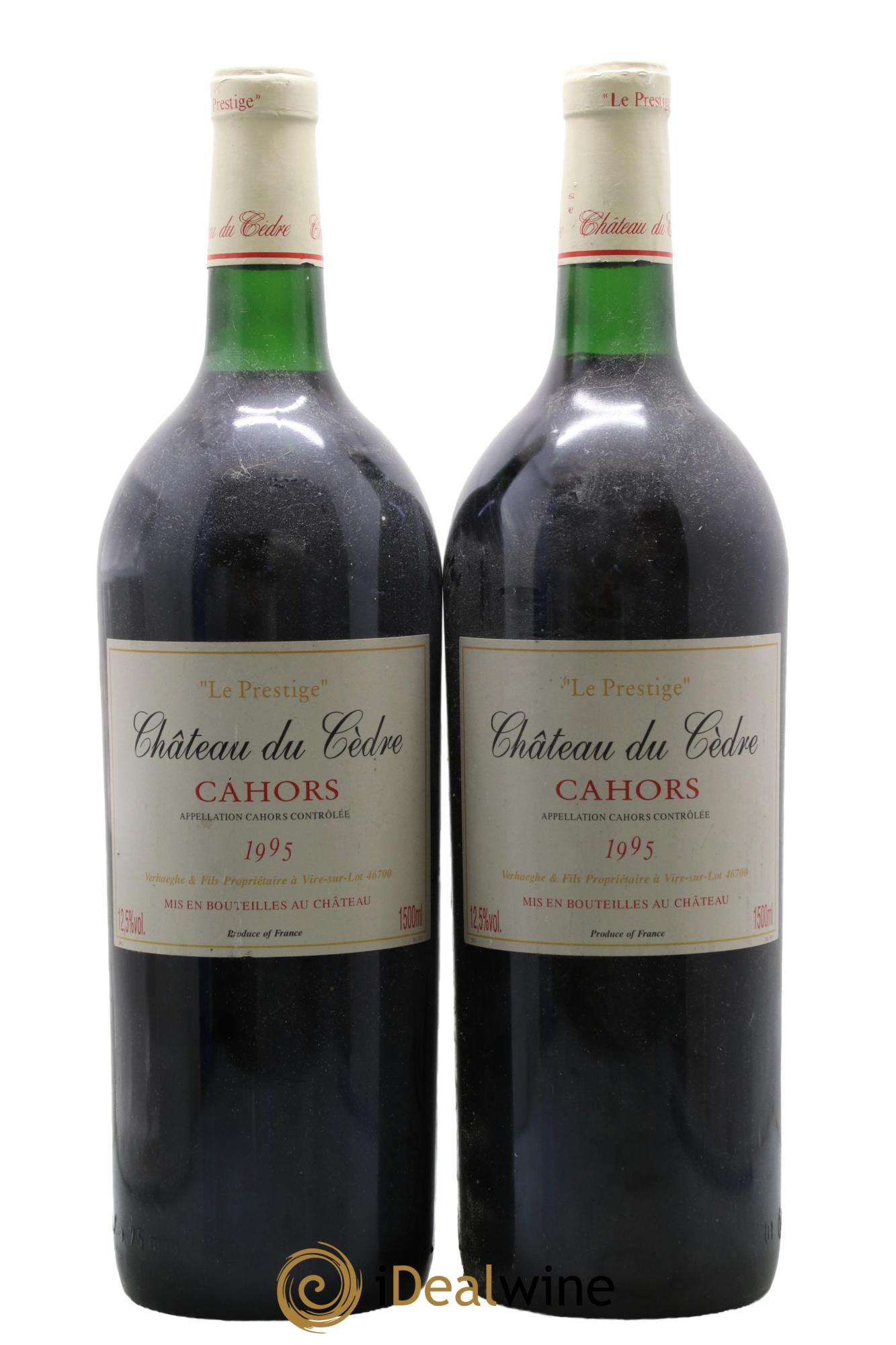 Cahors Château du Cèdre Pascal et Jean-Marc Verhaeghe 1995 - Lot de 2 magnums - 0
