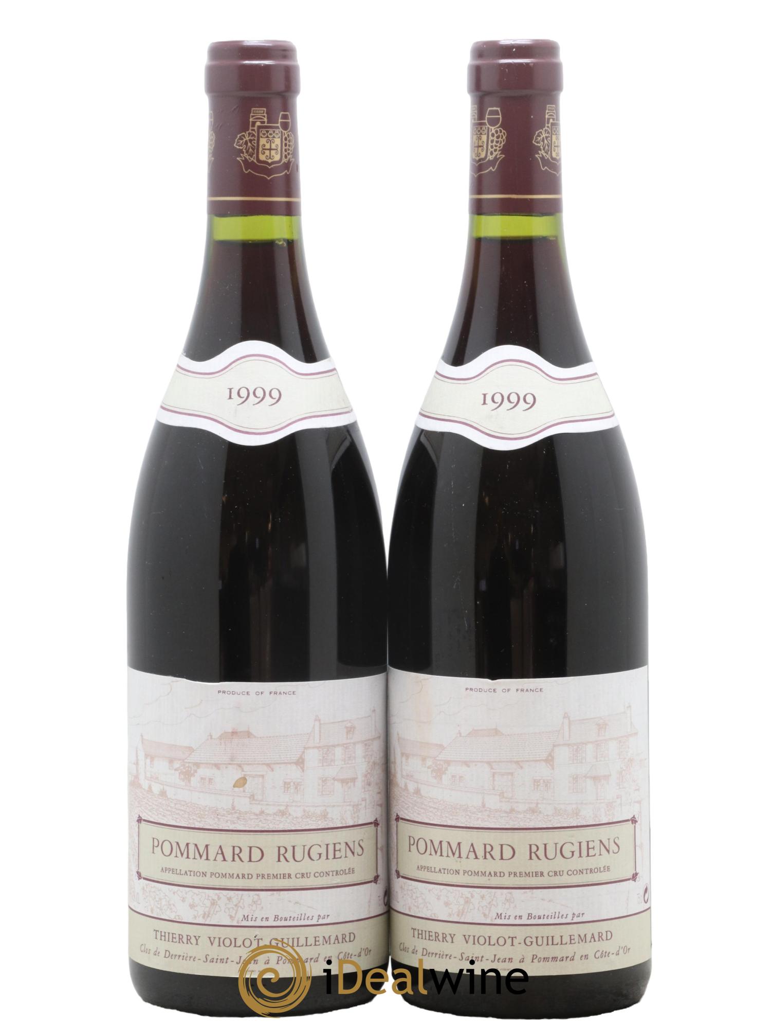 Pommard 1er Cru Rugiens Violot-Guillemard 1999 - Lot de 2 bouteilles - 0