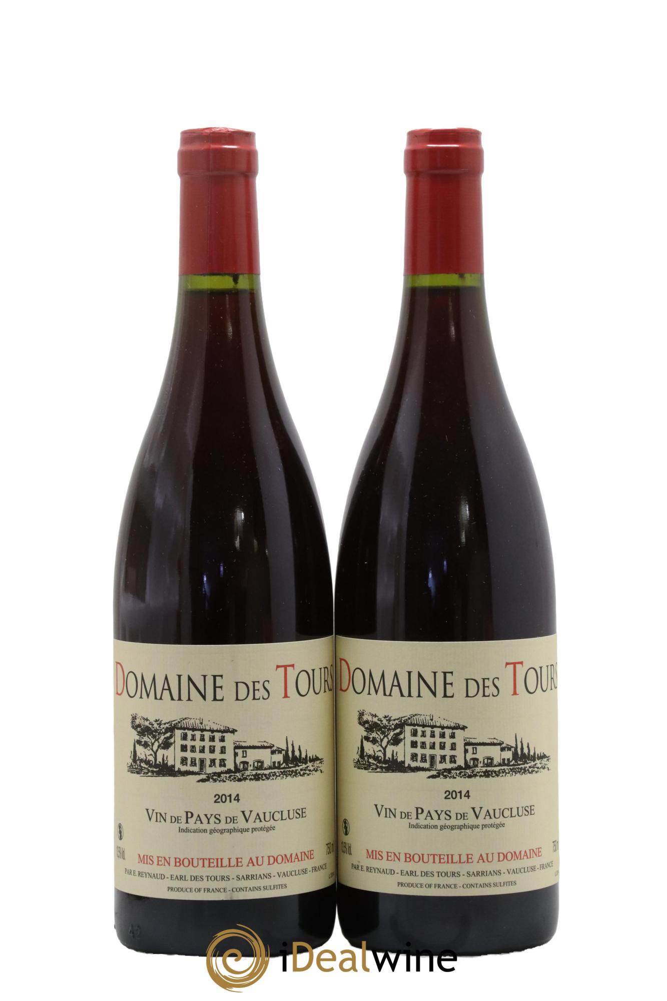IGP Vaucluse (Vin de Pays de Vaucluse) Domaine des Tours Emmanuel Reynaud 2014 - Lot de 2 bouteilles - 0