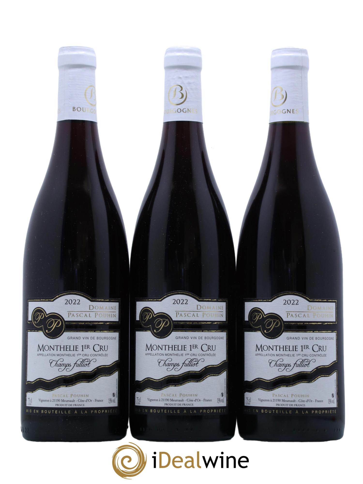 Monthélie 1er Cru Les Champs Fulliot Pascal Pouhin 2022 - Lot de 3 bouteilles - 0