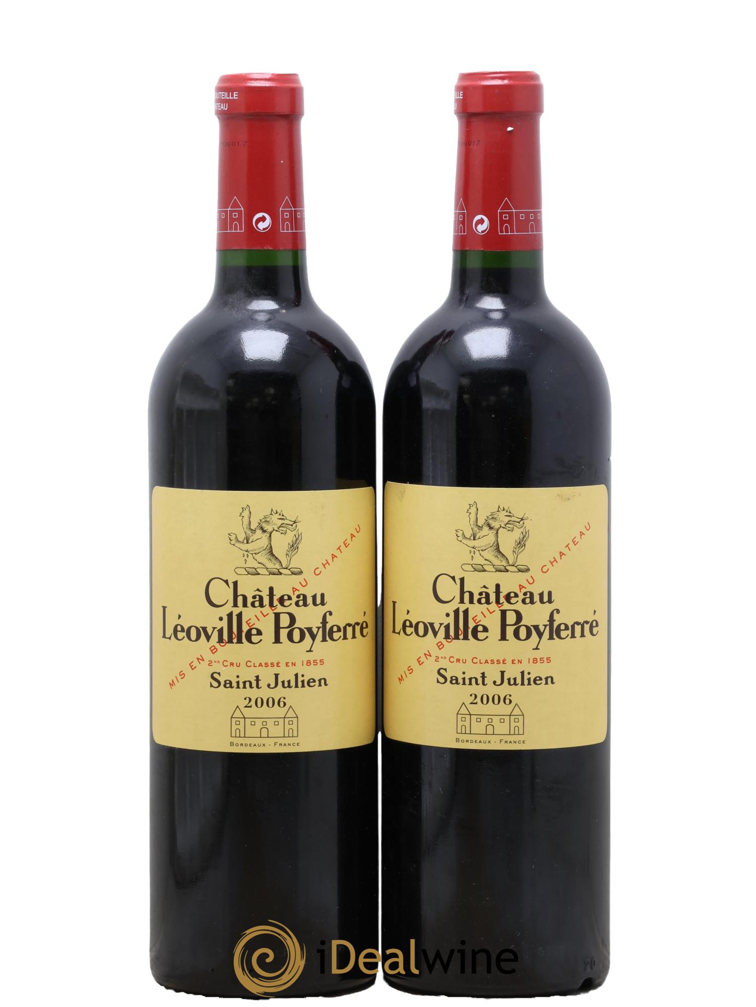 Château Léoville Poyferré 2ème Grand Cru Classé 2006 - Lot de 2 bouteilles - 0