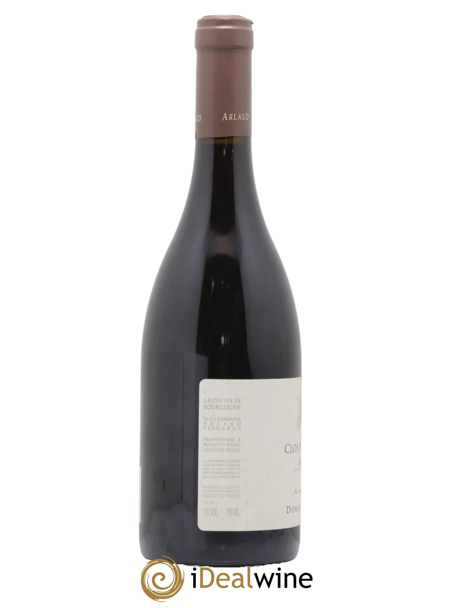 Clos de la Roche Grand Cru Arlaud 2012 - Posten von 1 Flasche - 1
